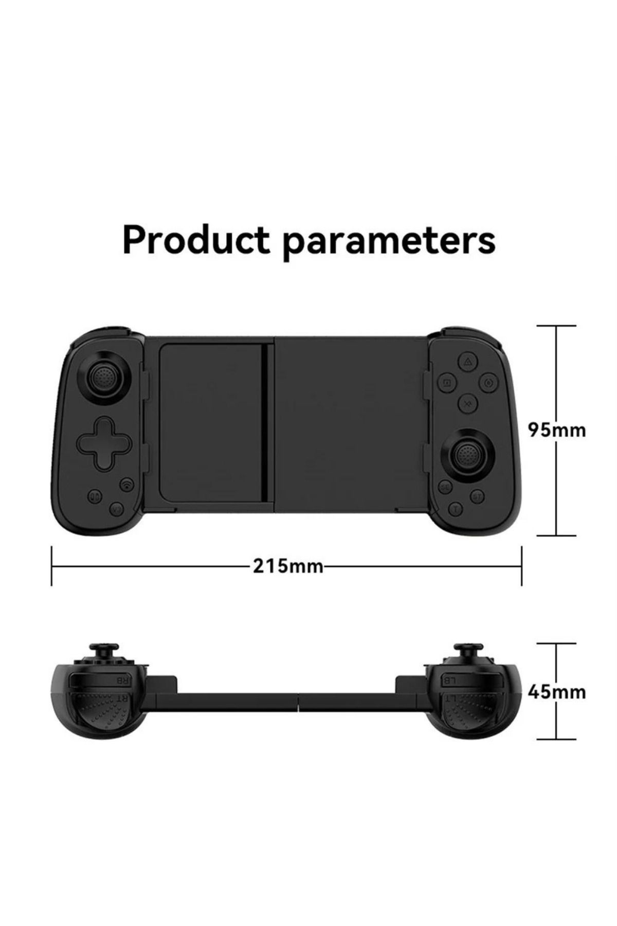 D6 kablosuz Gamepad uzatılabilir Joystick Pad için XBOX/PS4 Android/iOS Smartphone 4