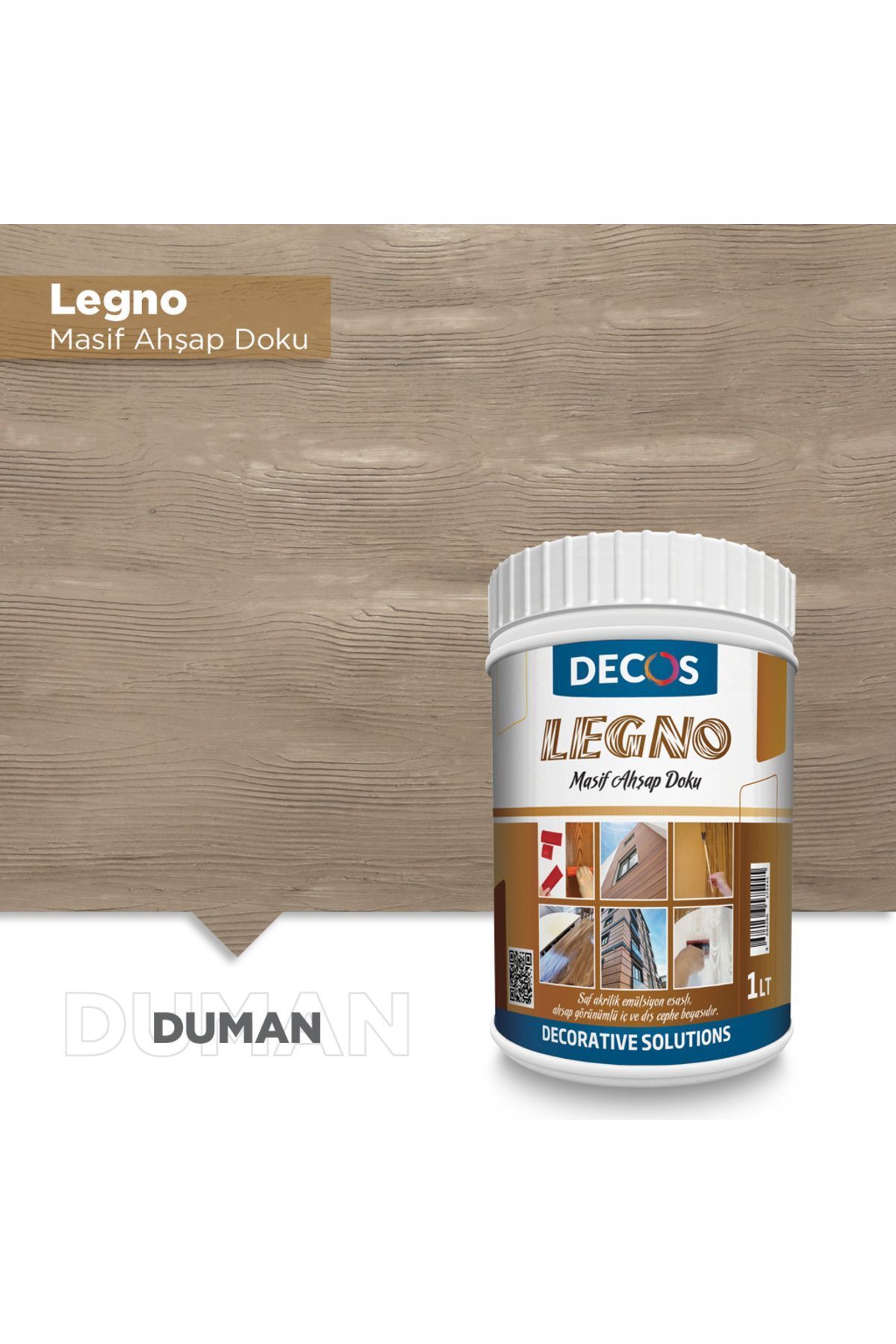 DECOS Legno 1 L - Masif Ahşap Doku Verniği
