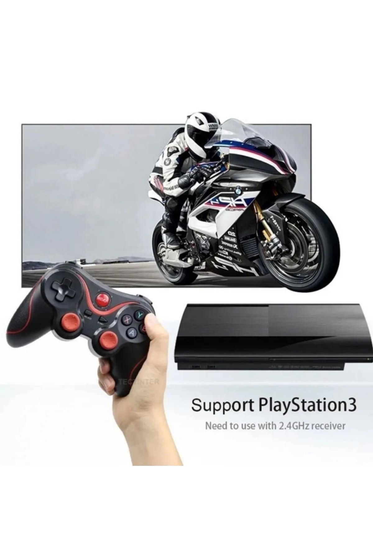 Leons Wireless Kablosuz Oyun Kolu Bluetooth Joystick Gamepad Telefon Tutacağı Standlı 4