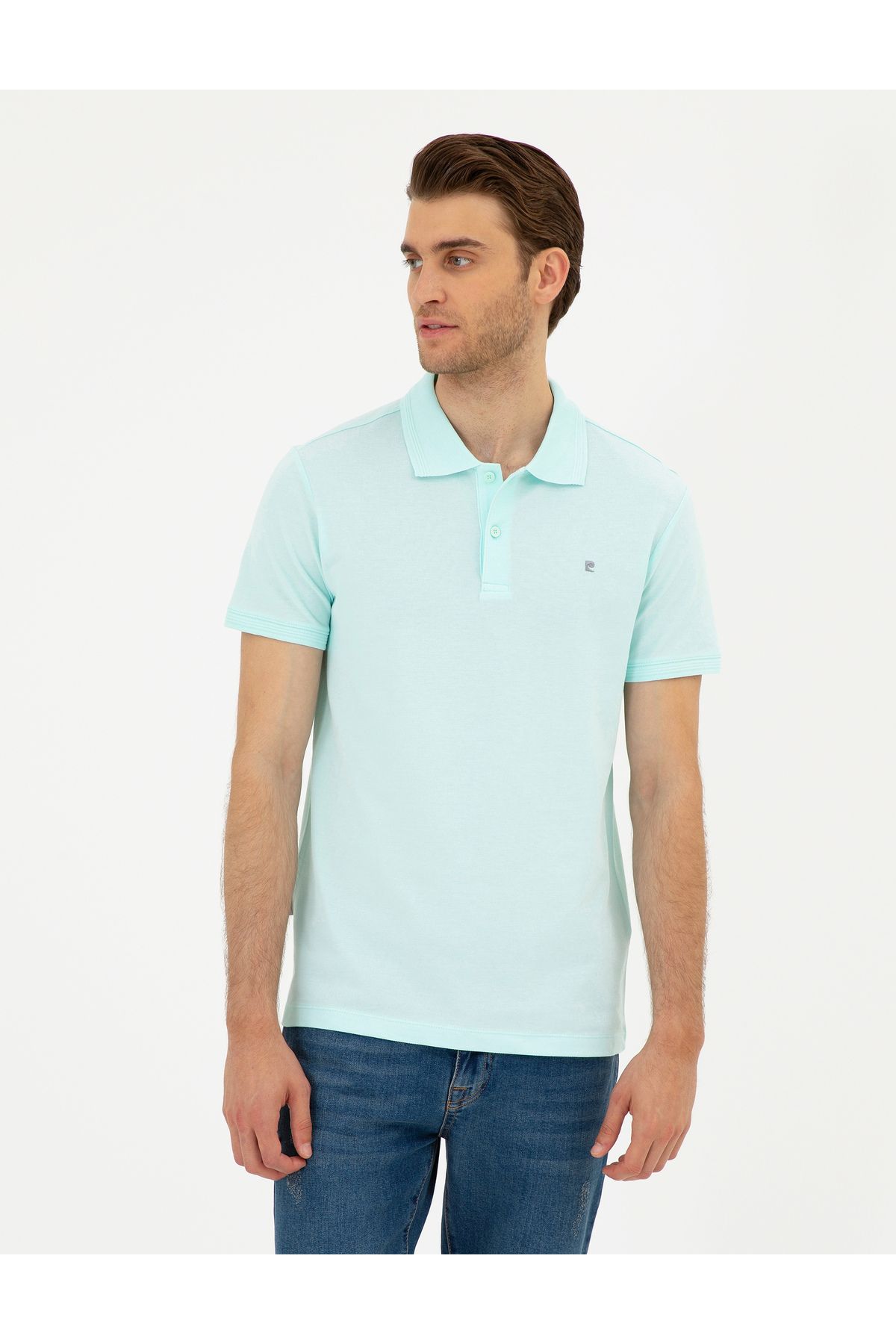تی شرت باریک سبز آبی پایه 50291625-vr048 Pierre Cardin