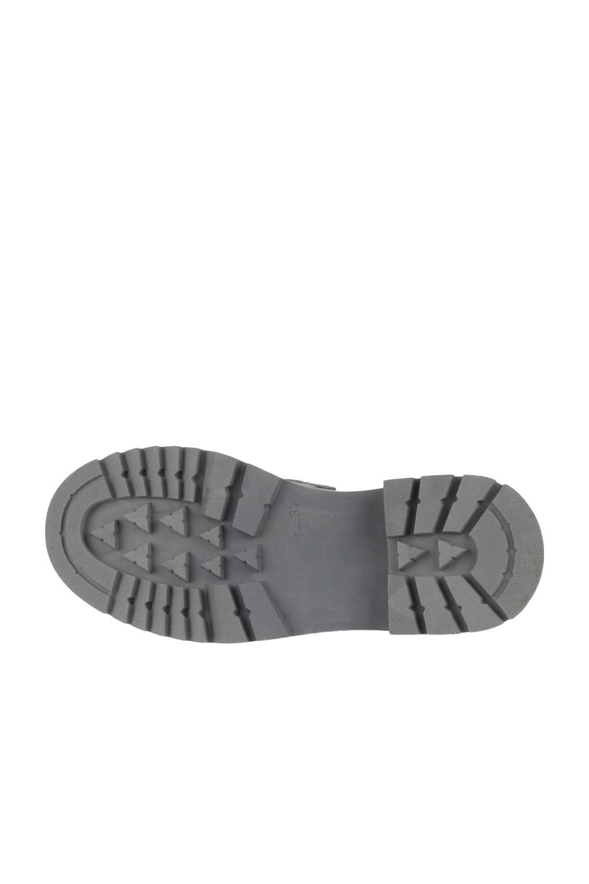 Bueno Shoes-Loafer de damă din piele intoarsa gri deschis - 01wz1404 5
