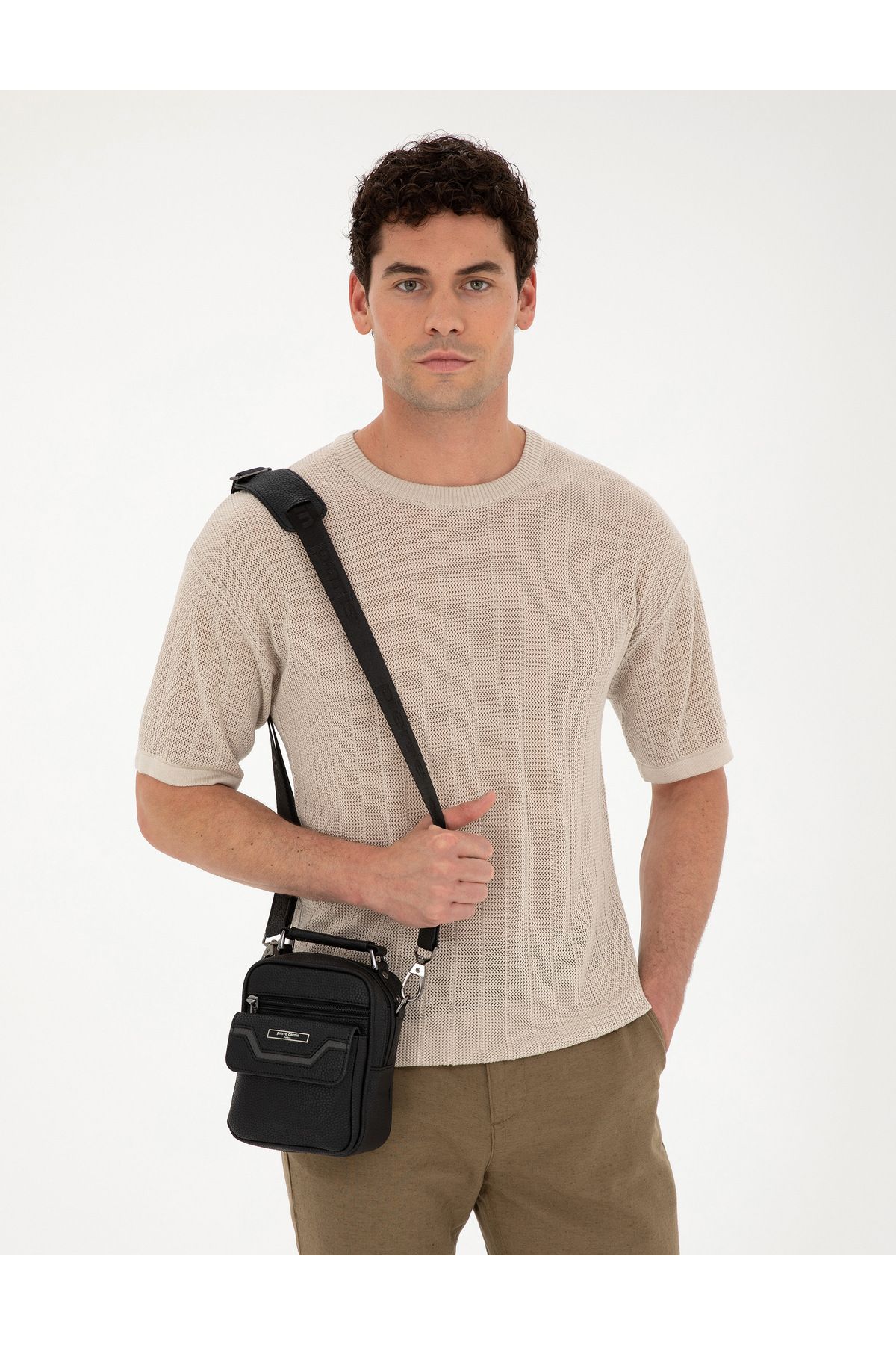 کیف دستی بند مشکی مردانه 50288768-vr046 Pierre Cardin