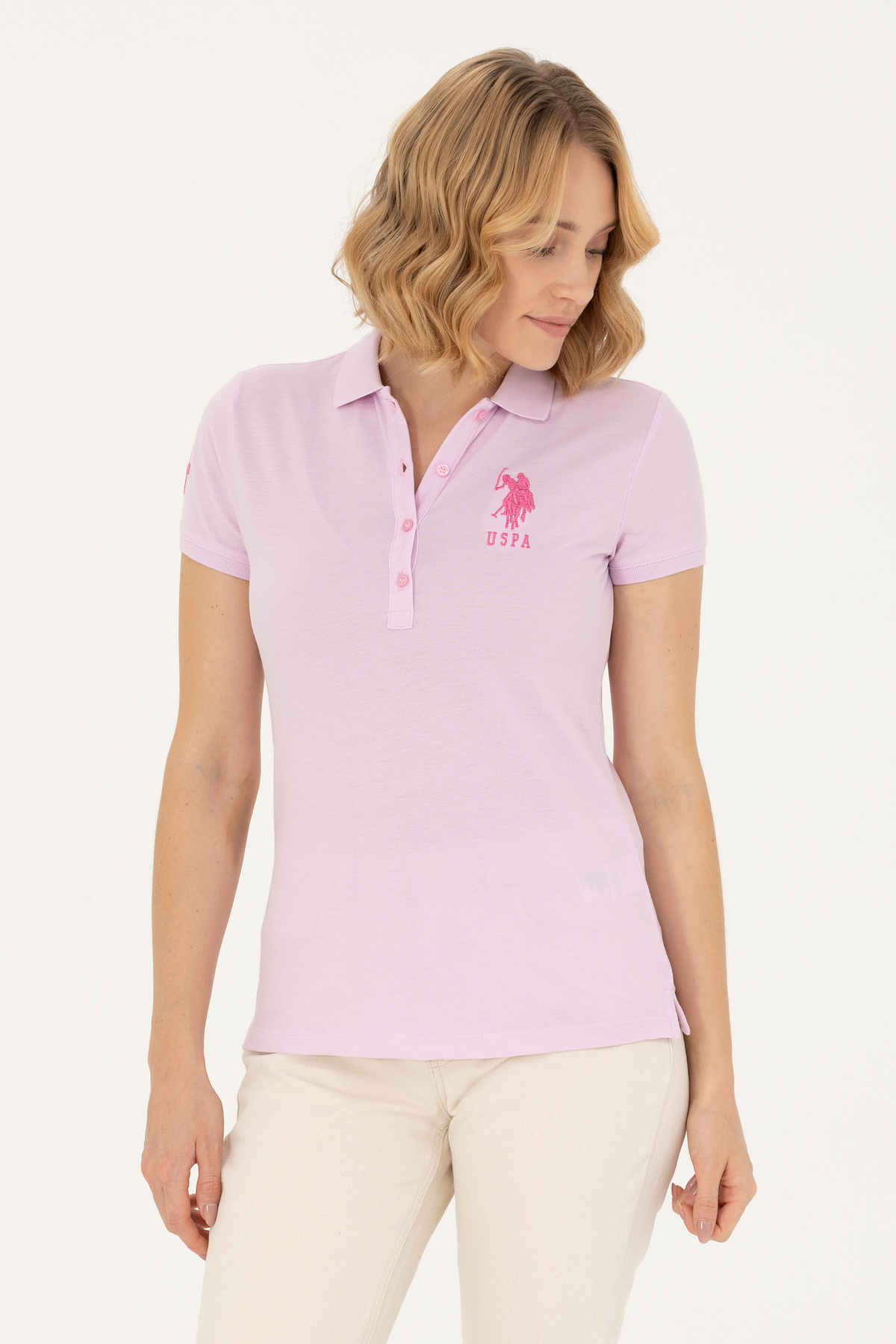 پولوشرت زنانه یقه پلو | یو اس پولو U.S. Polo Assn. G082SZ011.000.1567911 TR - تصویر 3