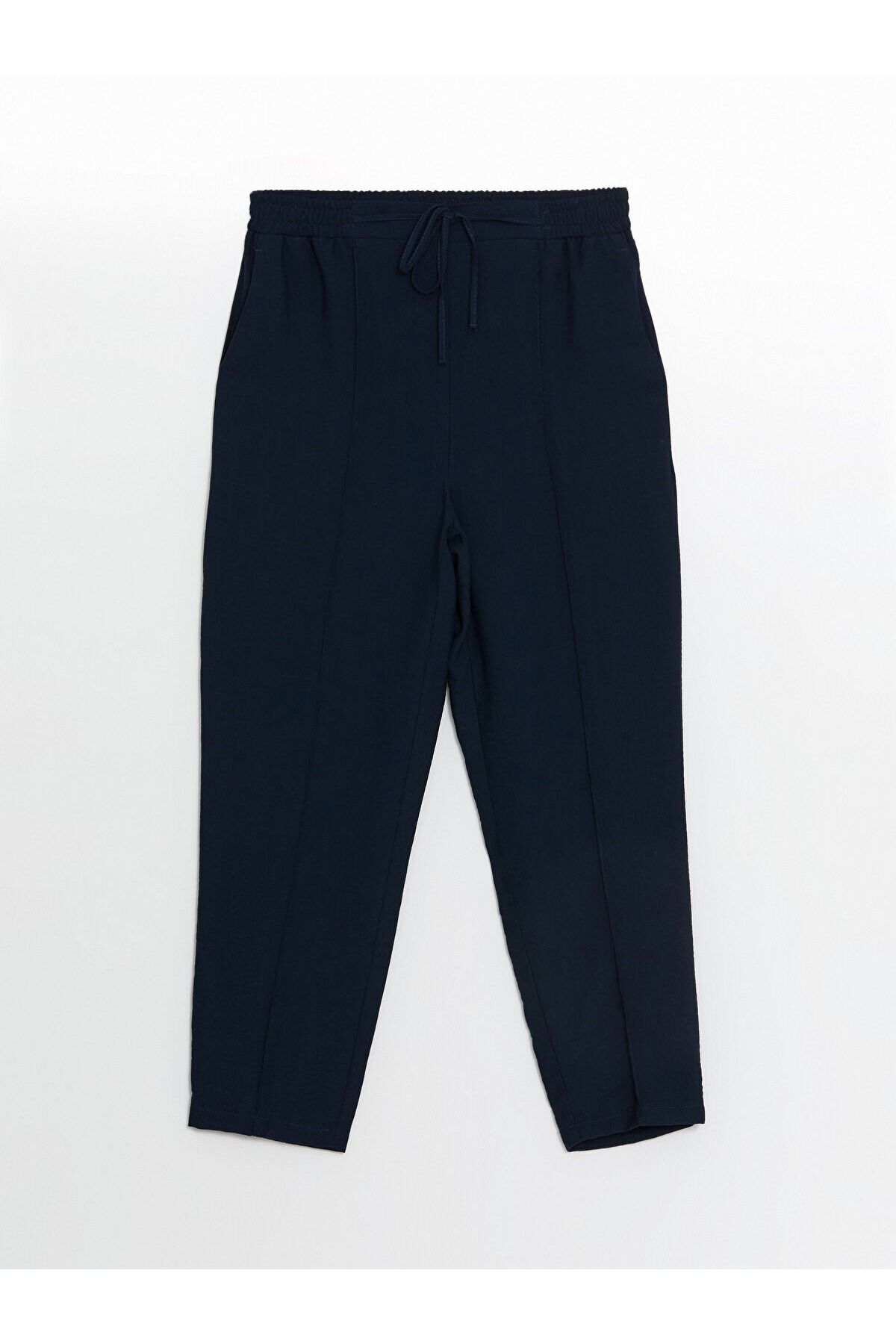LC Waikiki-Pantaloni drepti pentru femei LCW cu talie elastică 1