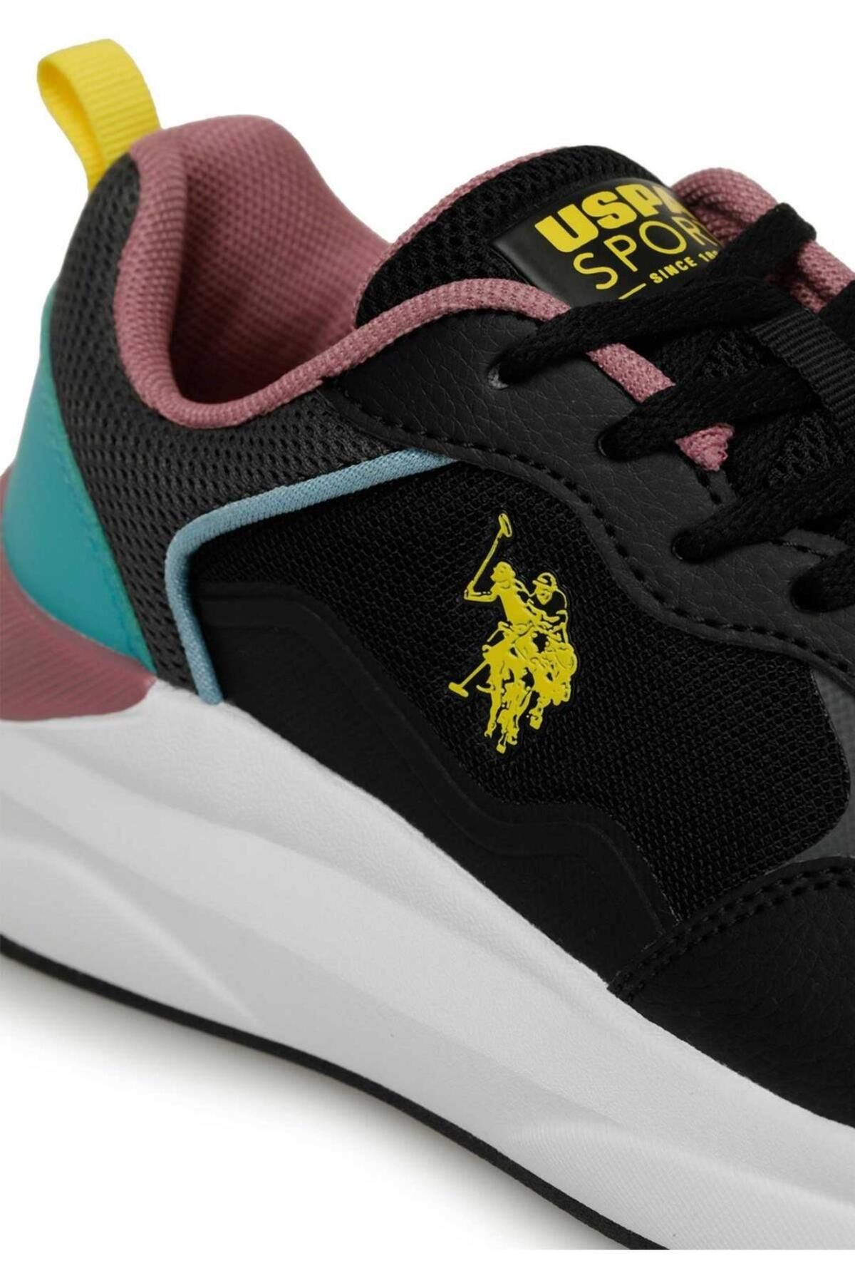 اسنیکر مشکی زنانه کفش ورزشی پریمیوم رنگارنگ U.S.Polo Assn Melinda U.S. Polo Assn.