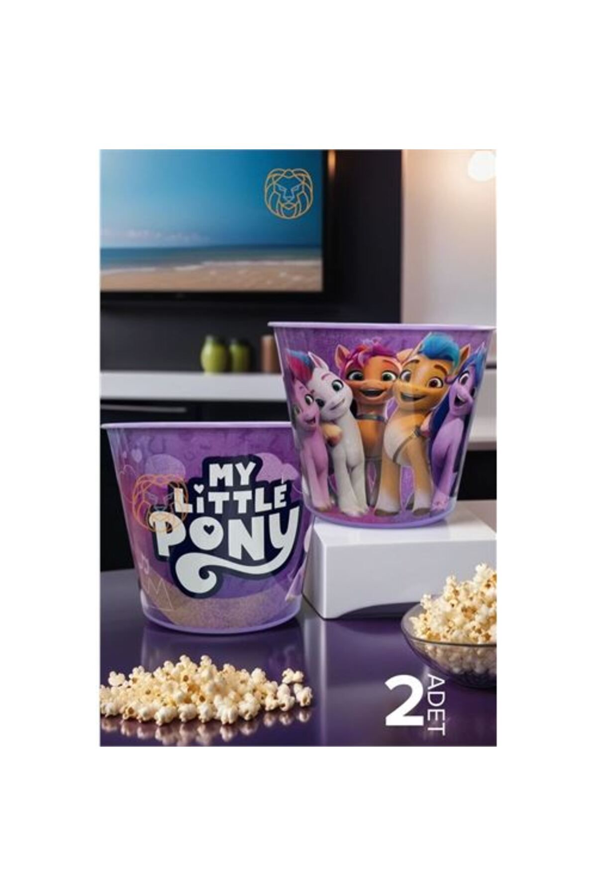 ithalnet ModaCar My Little Pony Patlamış Mısır Popcorn Kovası 2 li SET