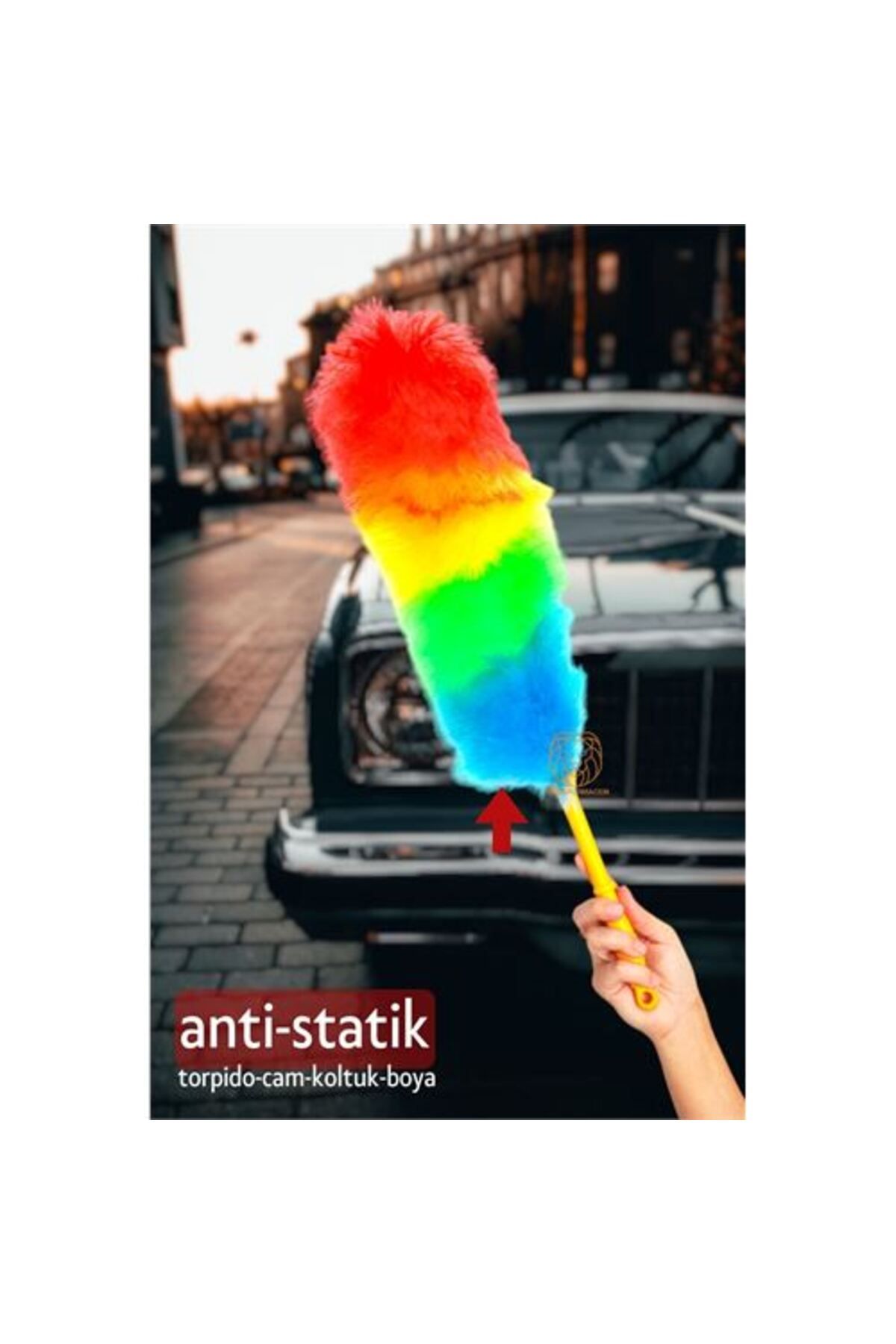 ENGSTORE ModaCar Anti-Statik Toz Alma Püskülü Torpido Koltuk Kaporta Toz Alma Püskülü