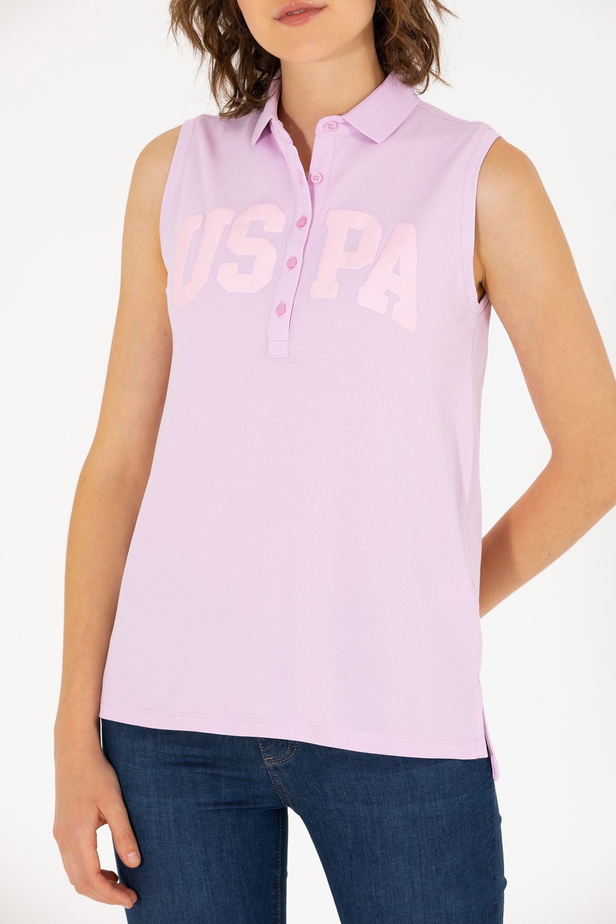 U.S. Polo Assn.-Magnolia Women's Polo Collar Sleeveless T-shirt - 50262966 -vr211 6