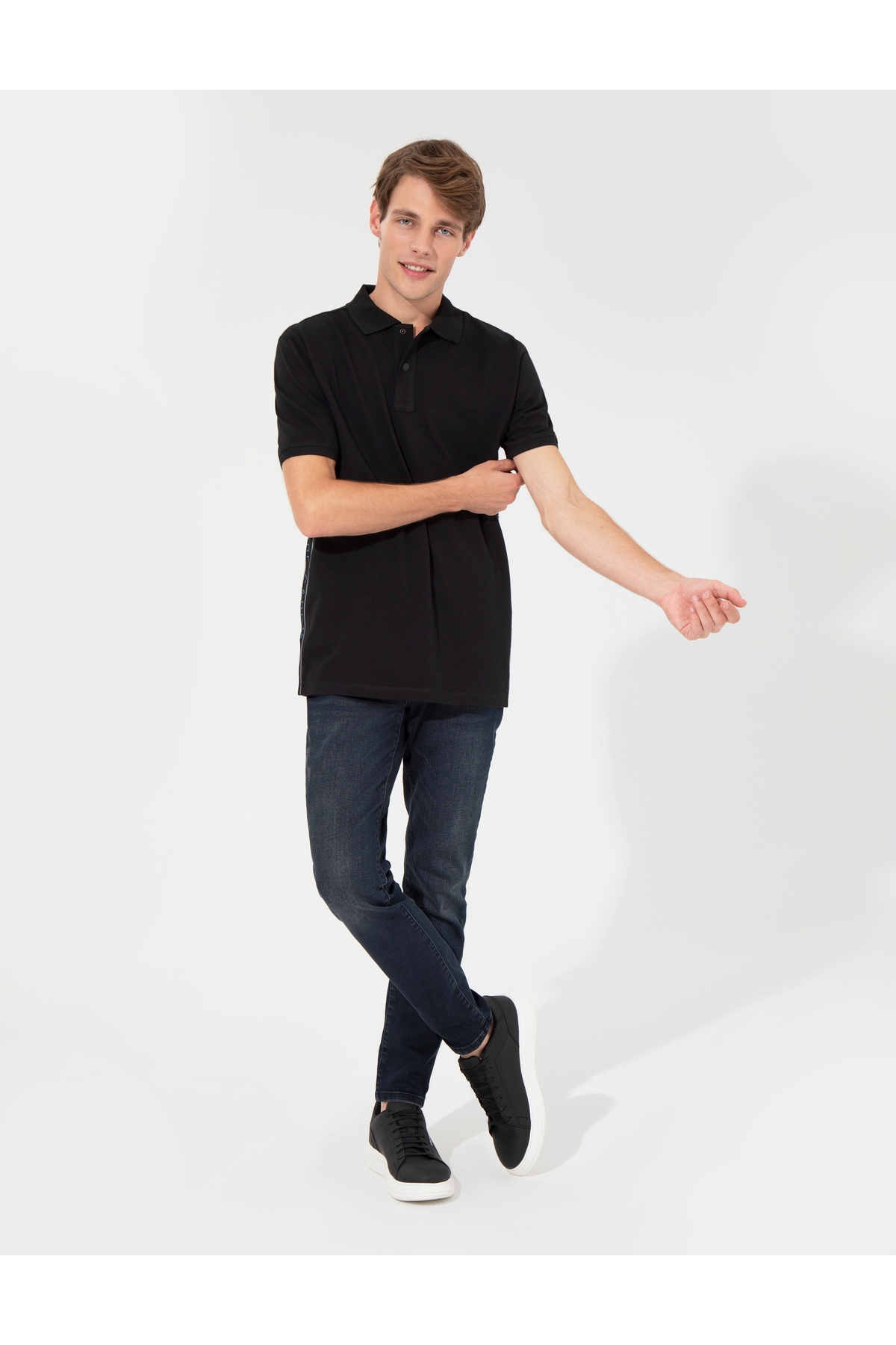 تیشرت یقه پلو مردانه راسته آستین استاندارد | پیر کاردین Pierre Cardin 627008 - تصویر 4