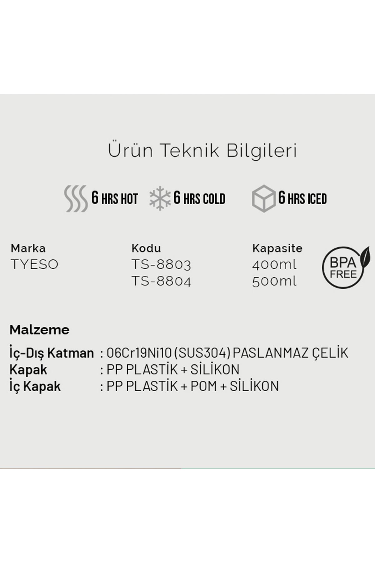 Tyeso-Coffe Mug Vakumlu Paslanmaz Çelik Taşıma Kulplu 400 ml Gri 7