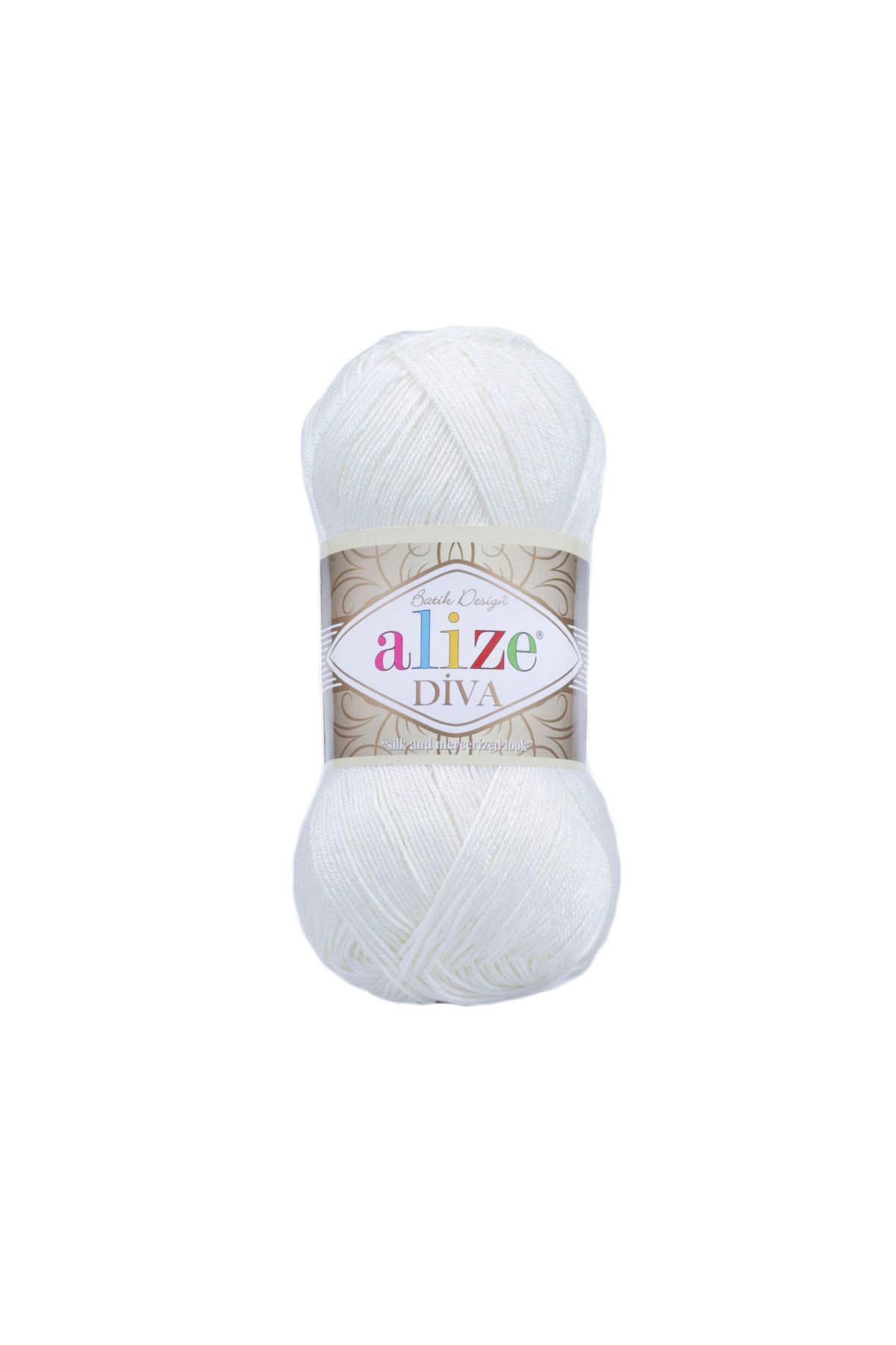 Alize-Diva Mercerized IP-450 Pearl 100 Gr. 350 M (IT IS SMALLER IN SIZE THAN WOOL KNITTING YARNS) Magnolia 1