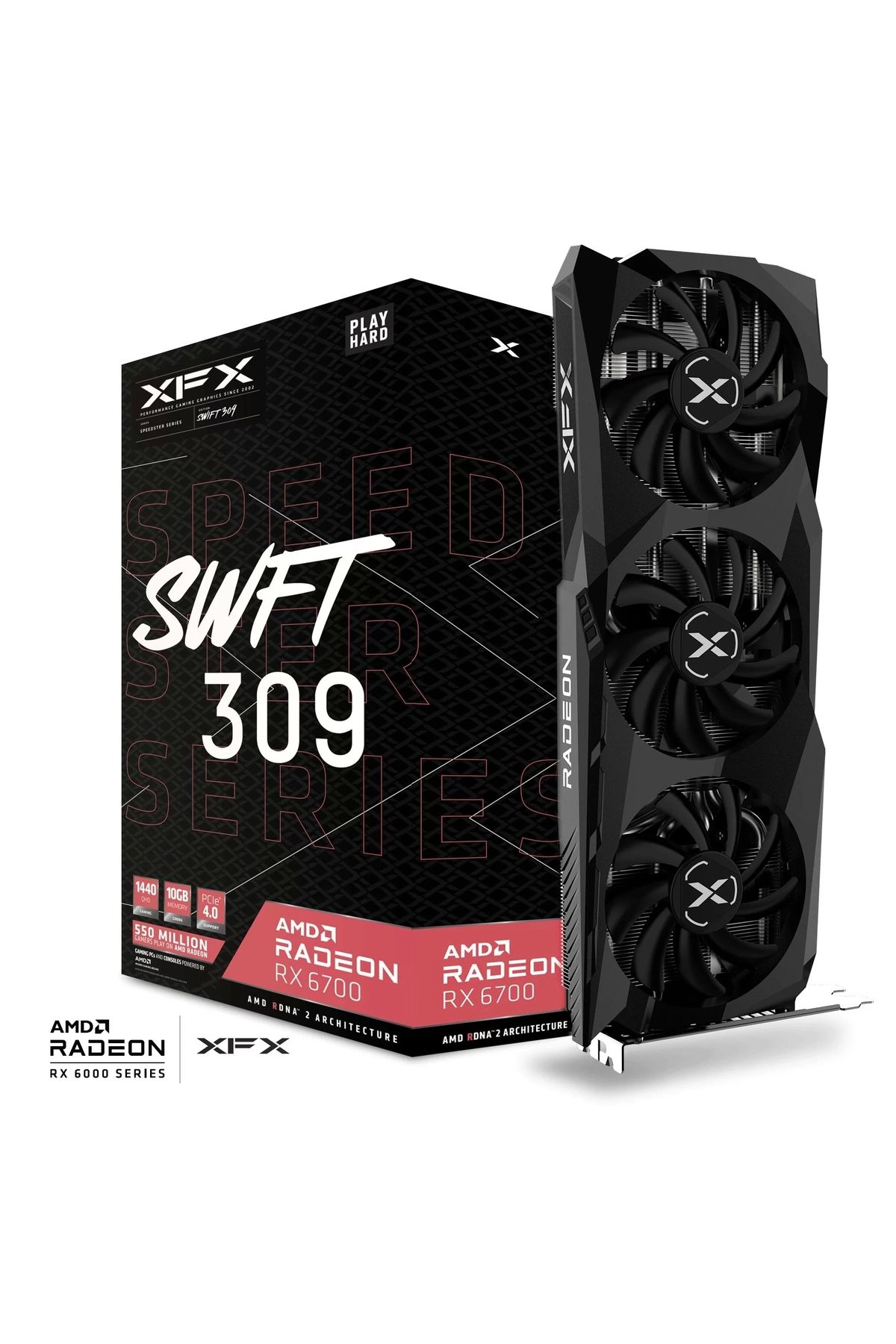 XFX Speedster Swft 309 Amd Radeon Rx 6700 Core Rx-67xlkwfdv 10gb Gddr6 160bit Dx12 Gaming (OYUNCU)