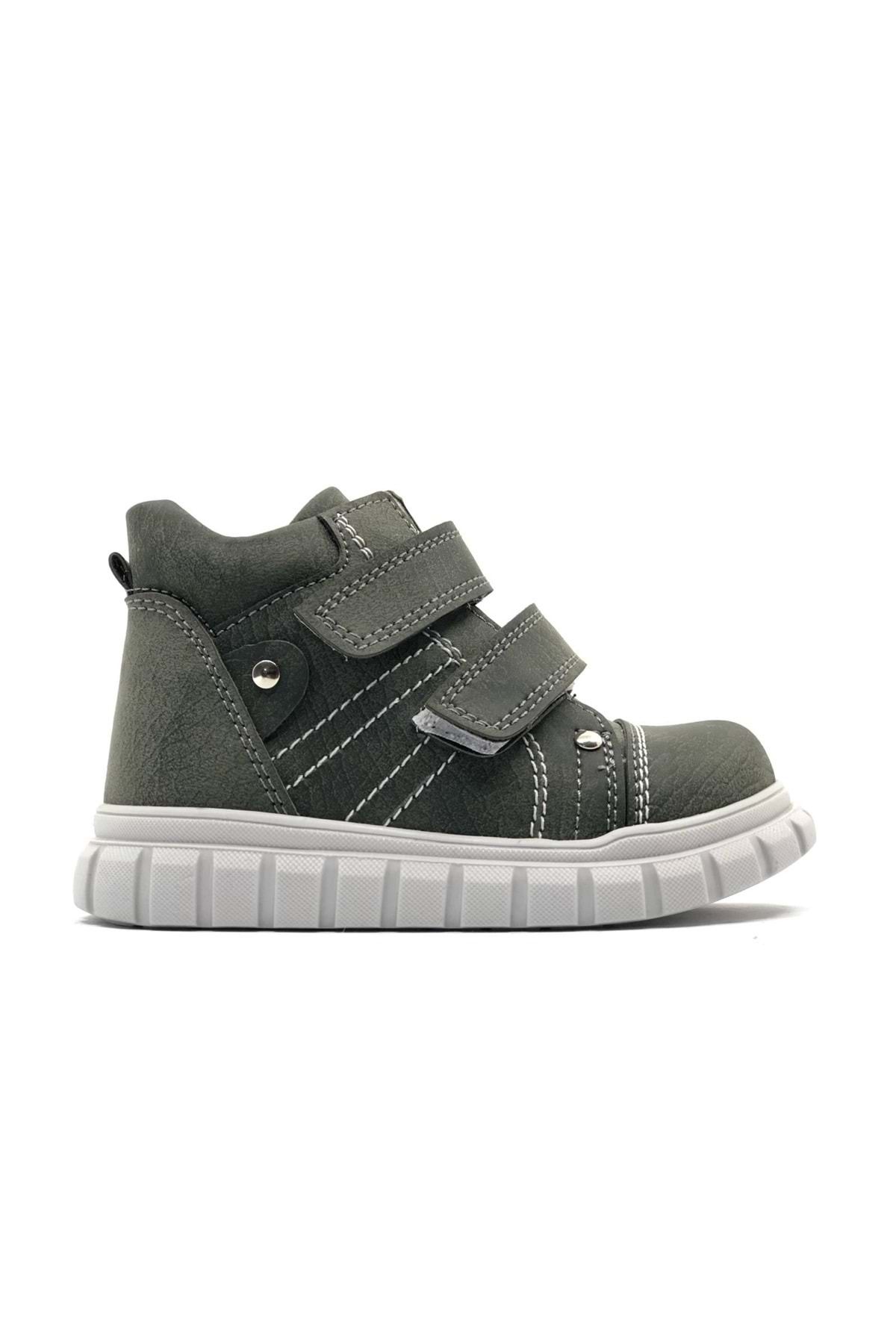 Kids Club Shoes Aydındaş Çift Cırtlı Erkek Çocuk Bot HAKİ