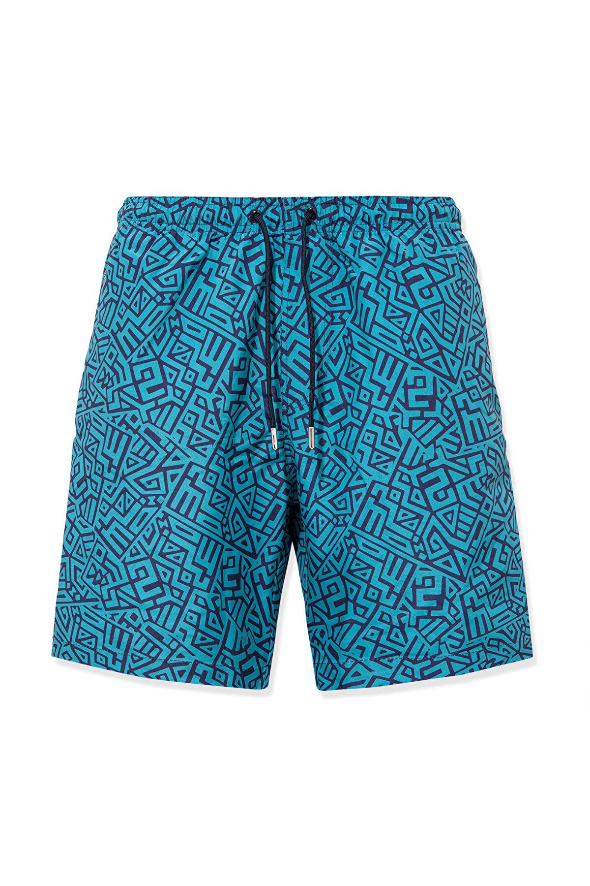 Mavi-Blue Printed Swim Shorts -0911481-70758 8