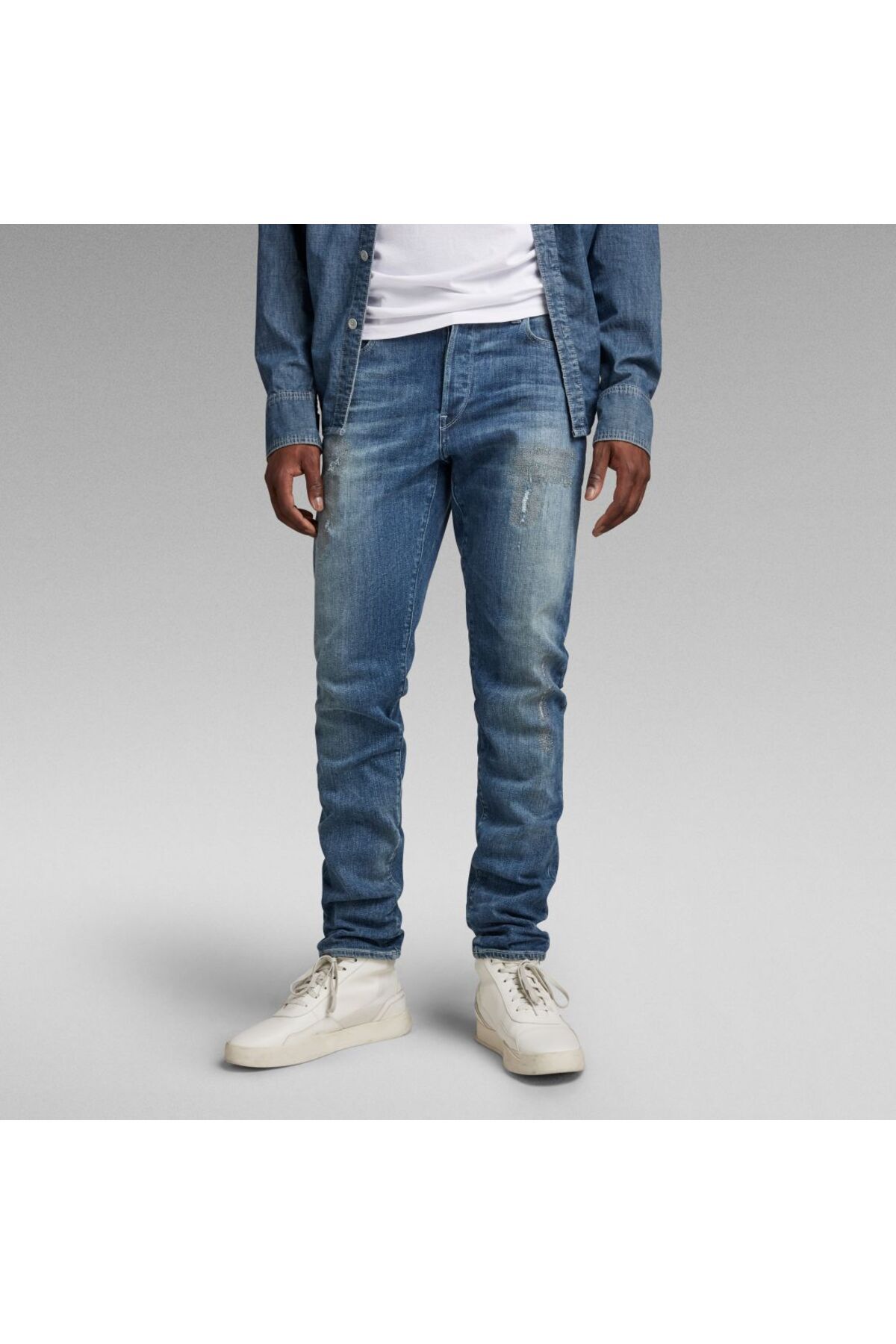 شلوار جین آبی مردانه G STAR RAW 3301 باریک G-STAR RAW