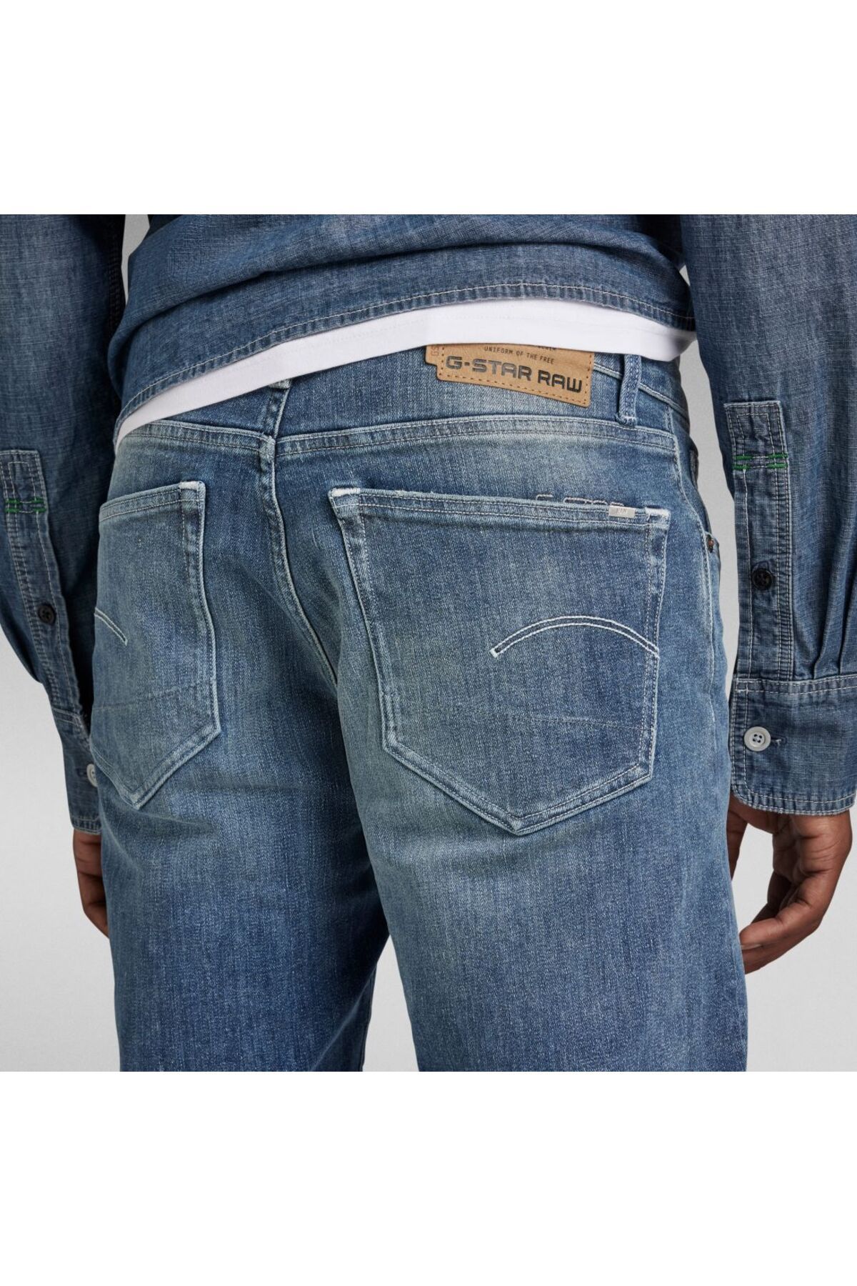 شلوار جین آبی مردانه G STAR RAW 3301 باریک G-STAR RAW