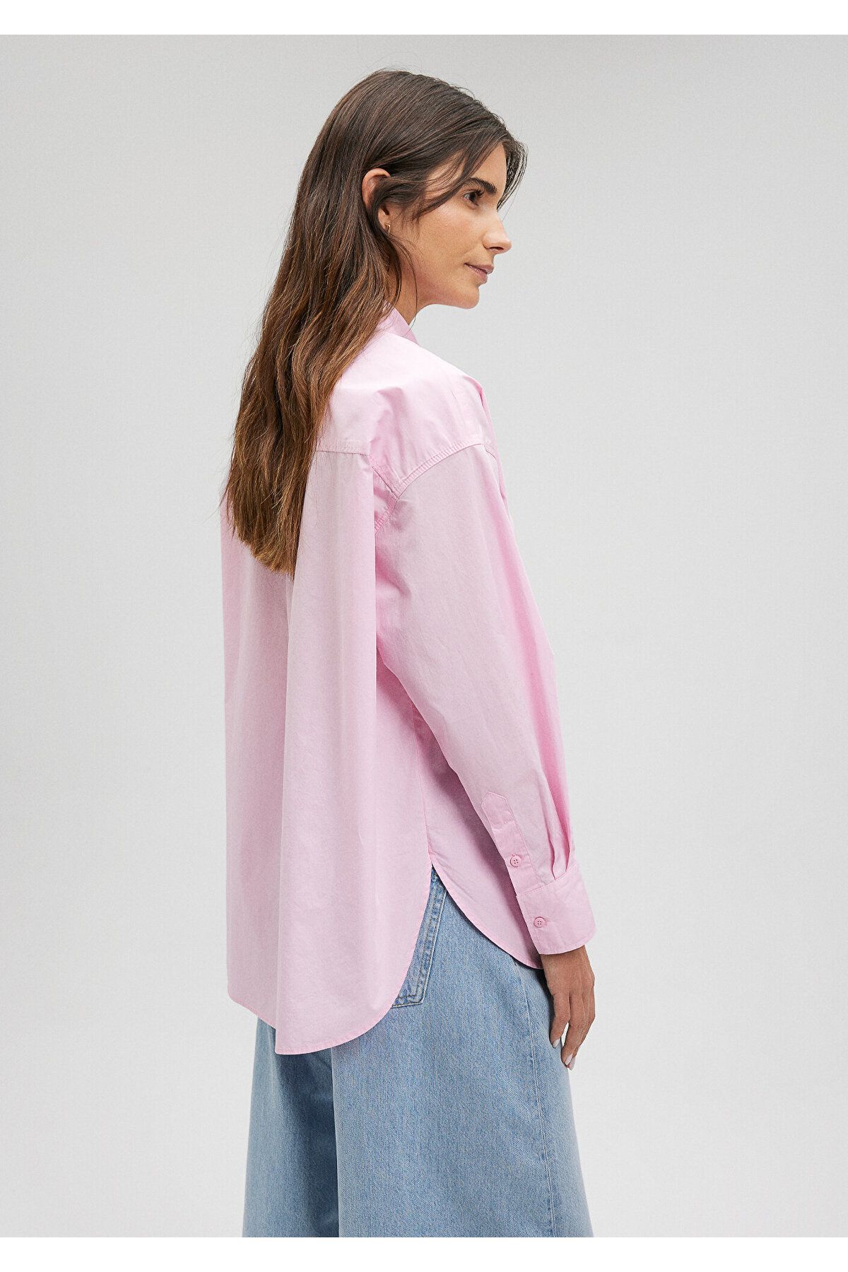 Mavi-Poplin Pink Oversize Shirt -1210103-70973 3