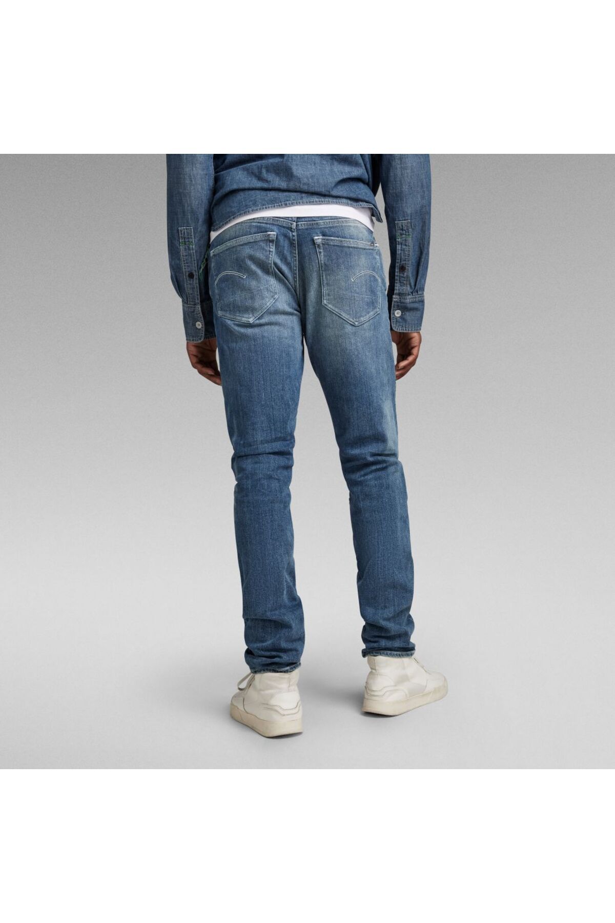 شلوار جین آبی مردانه G STAR RAW 3301 باریک G-STAR RAW