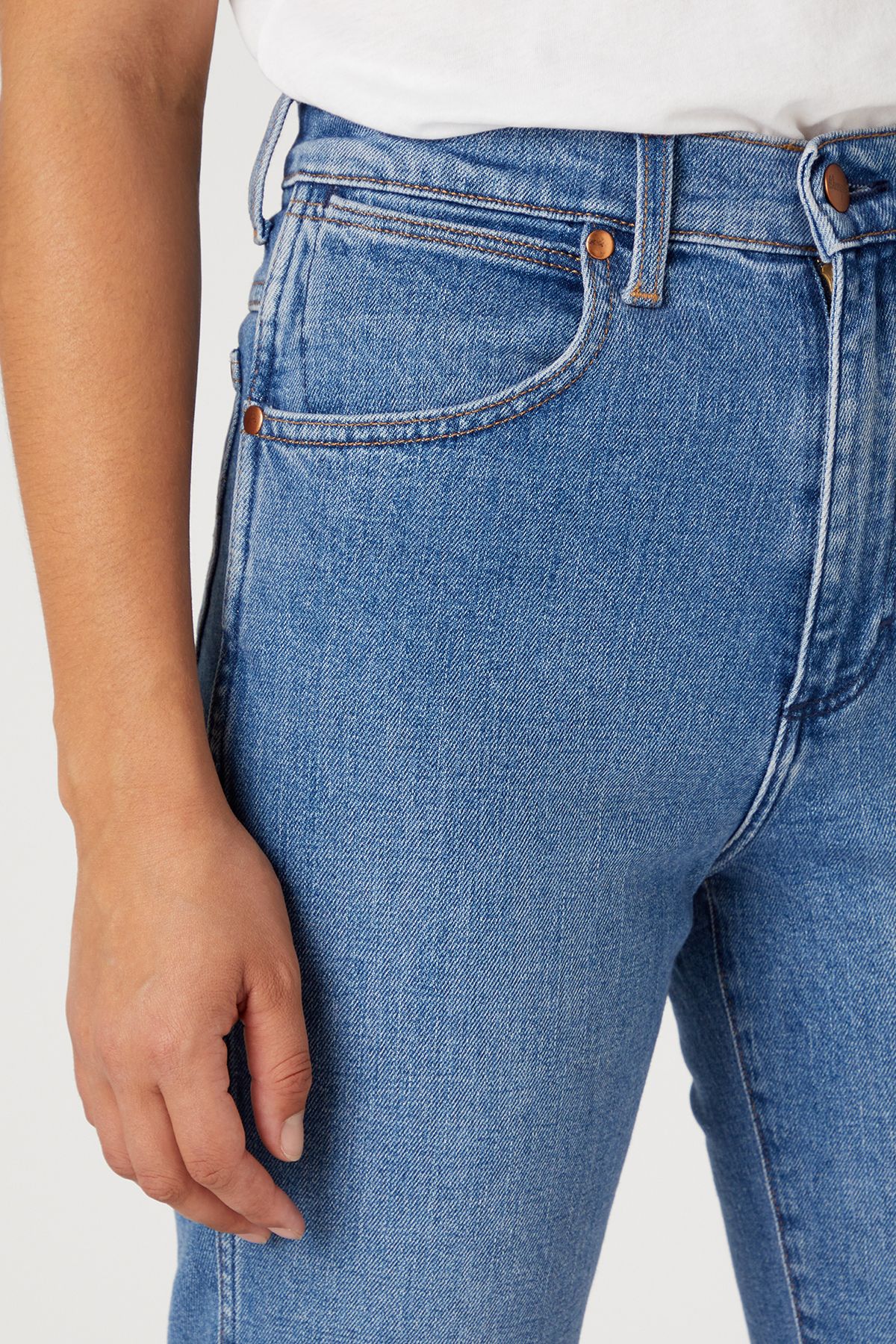 WRANGLER-Wild West Mid Blue - Pohodlné boty 5