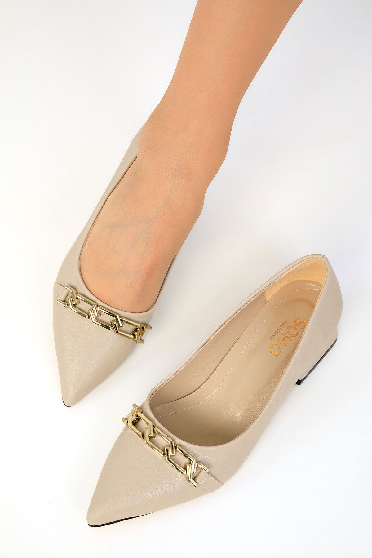 SOHO Klasyczne Damskie Buty Na Obcasie Tan Kobieta - 37