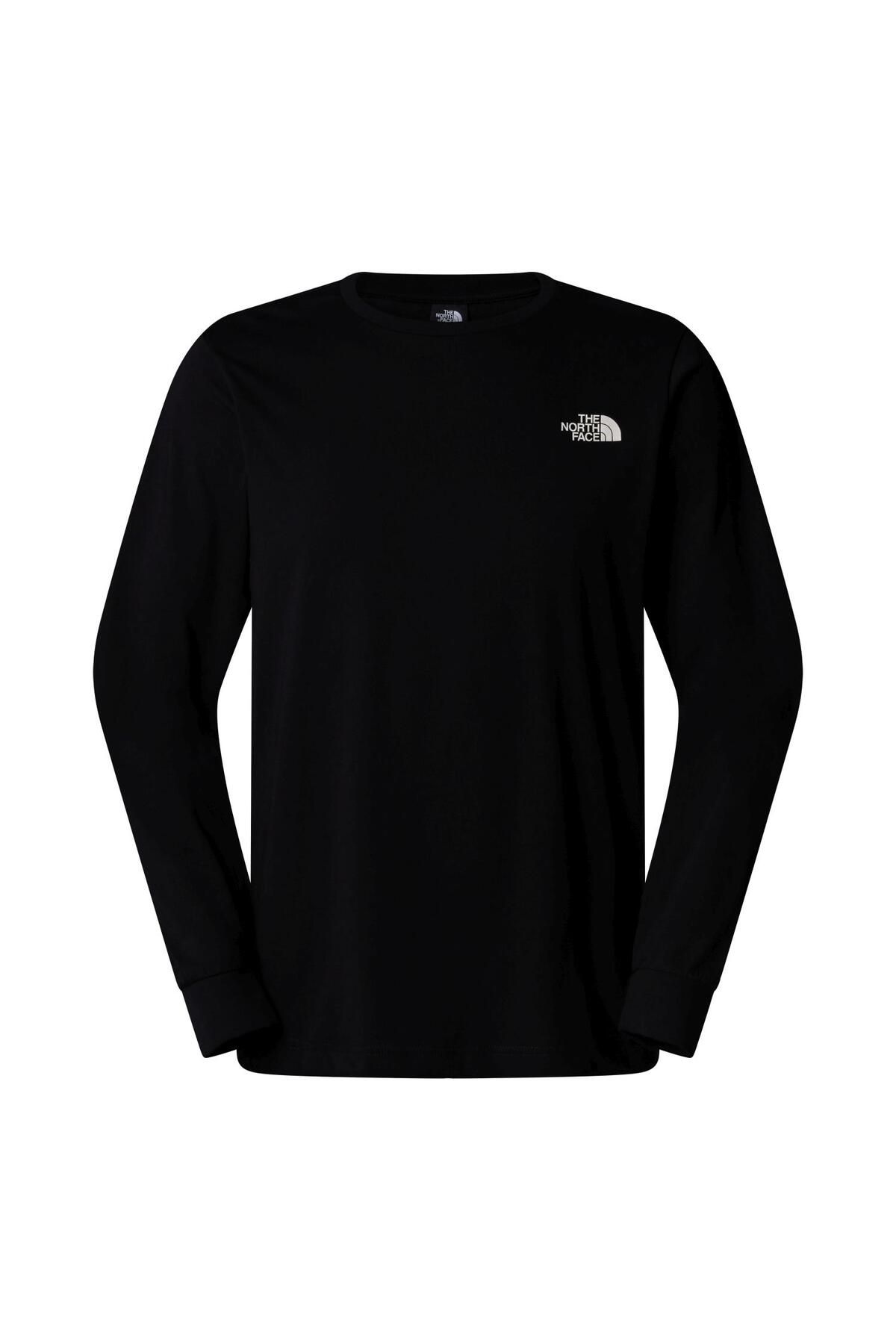 The North Face Topographic Patterned Men s T Shirt L S Nf0A89Drjk31 Black Xxl Trendyol