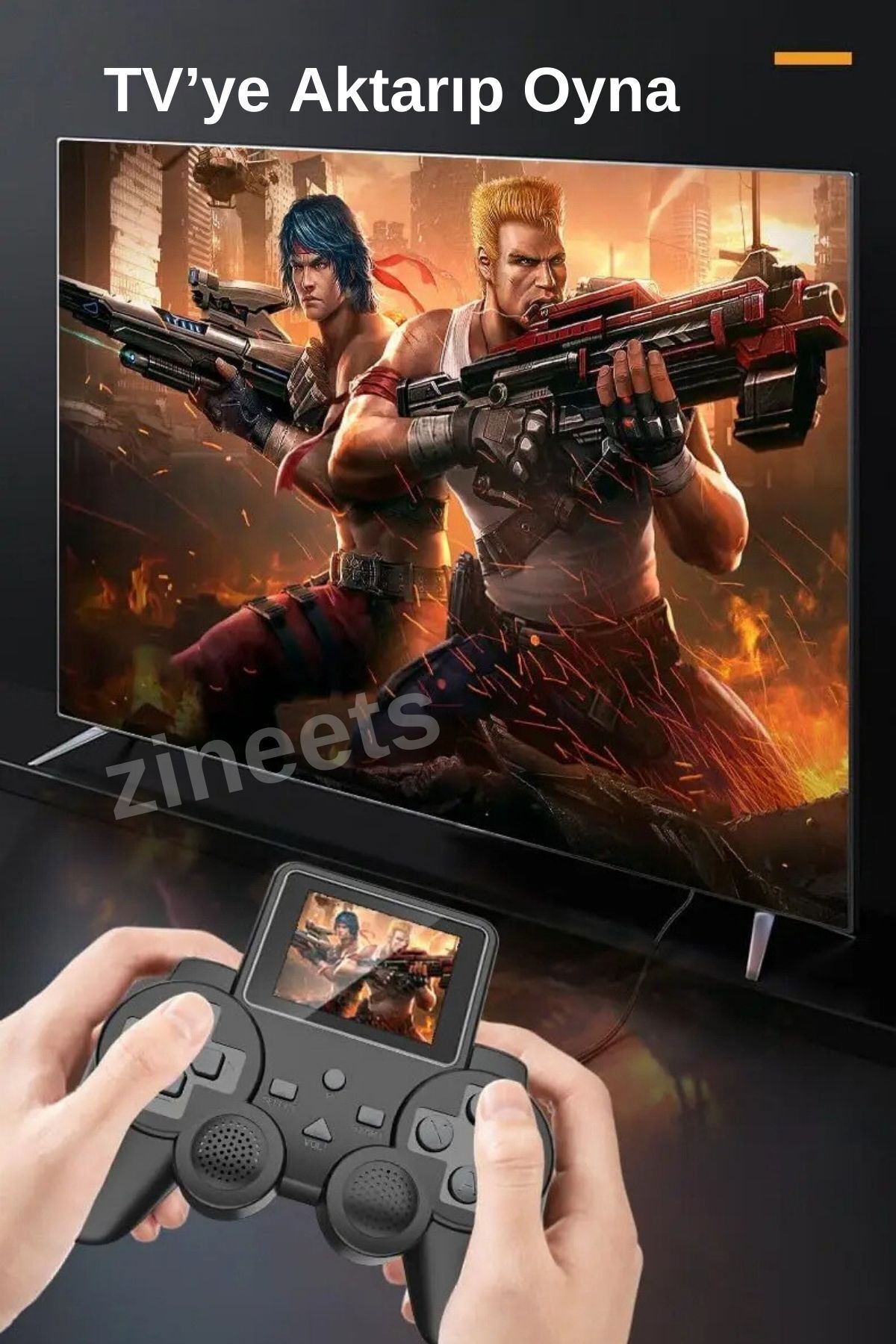 LEERFEI-520 Games Arcade Gamepad - Classic Tv Arcade with Wireless, Media Color Screen 2