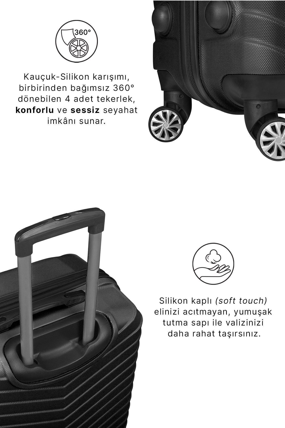 Wx-210 Siyah Büyük Boy Valiz