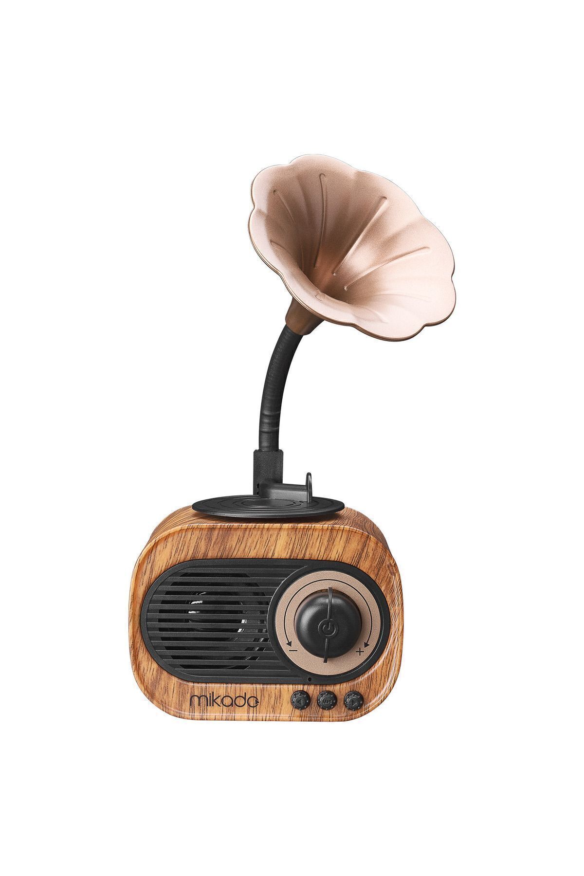 Mn-s19 Ahşap Klasik Retro Gramofon Bluetooth Müzik Kutusu