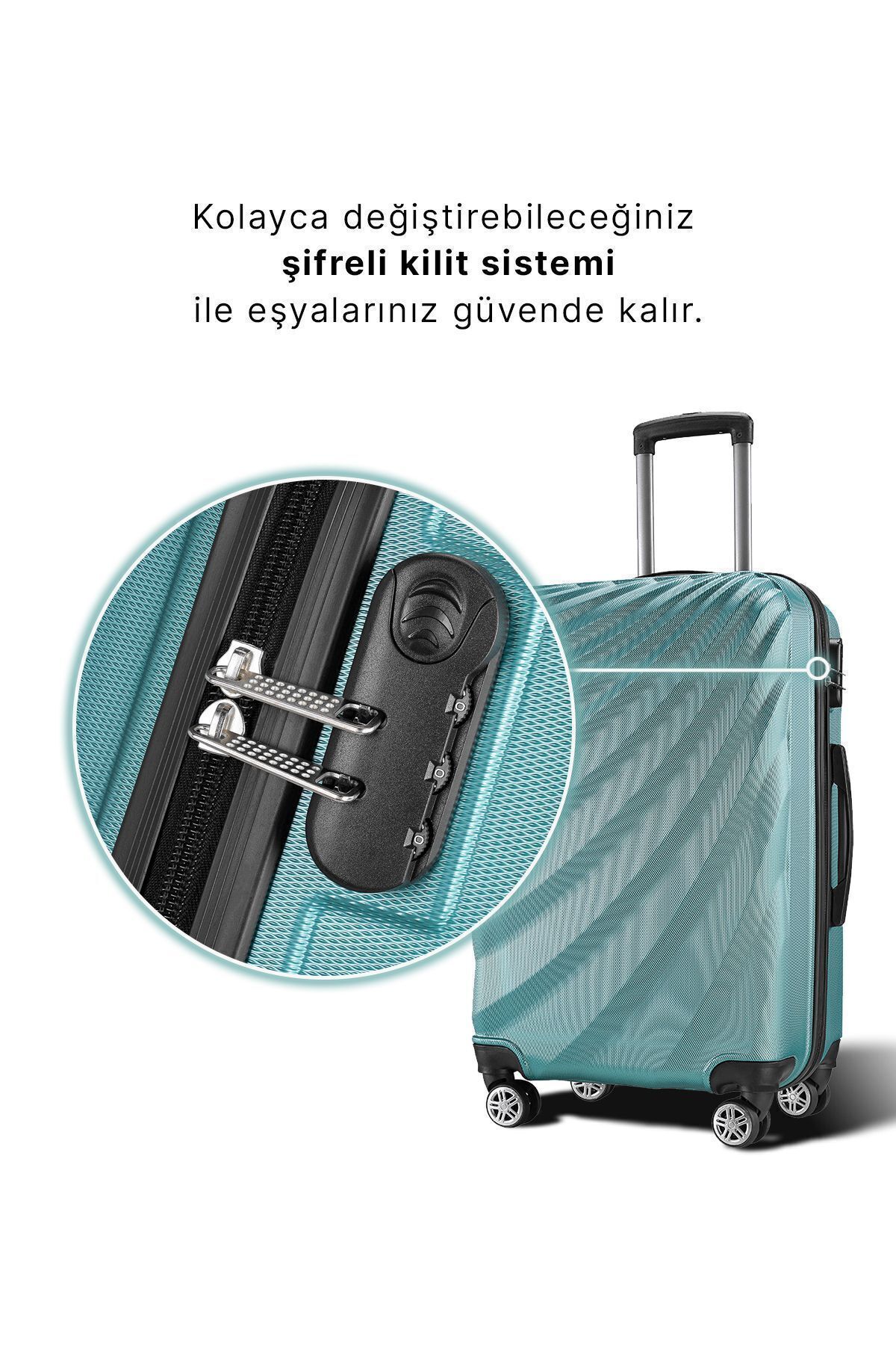 Wx-300 Mint Yeşili Orta Boy Valiz