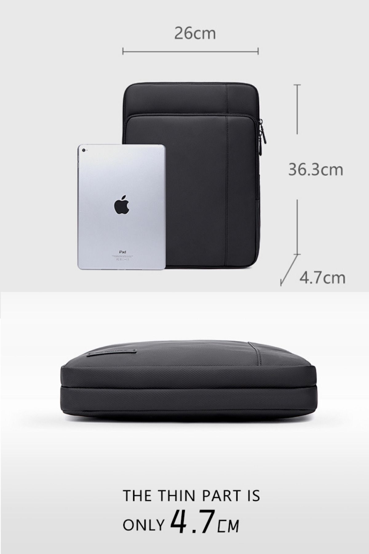 Golden Wolf  13,3" Iç Organizerli Suya Dayanıklı Laptop Çantası 6306-twill Pu Coating - Görsel 8