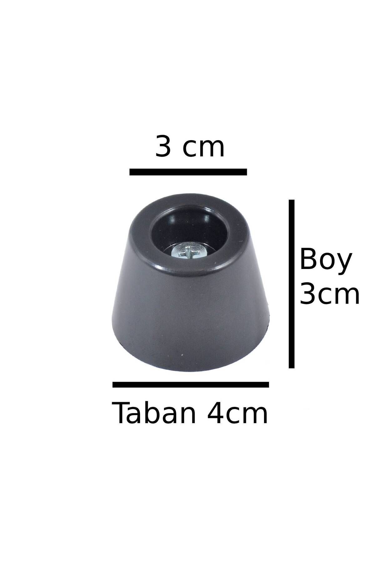 Masa Sandalye Koltuk Kanepe Kitaplık Ünite Ayak Yükseltici Plastik Konik Ayak Boy 3 Cm Çap 3-4 cm