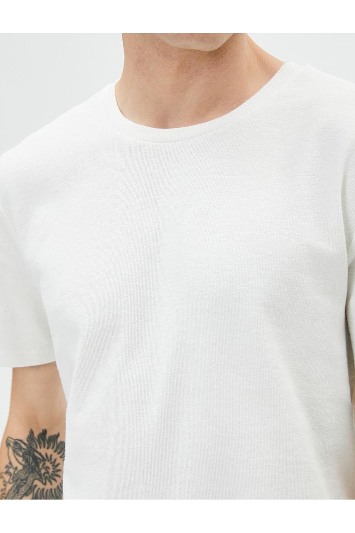 تیشرت مردانه سفید کوتون | SS0000000035785 اورجینال - تصویر 3