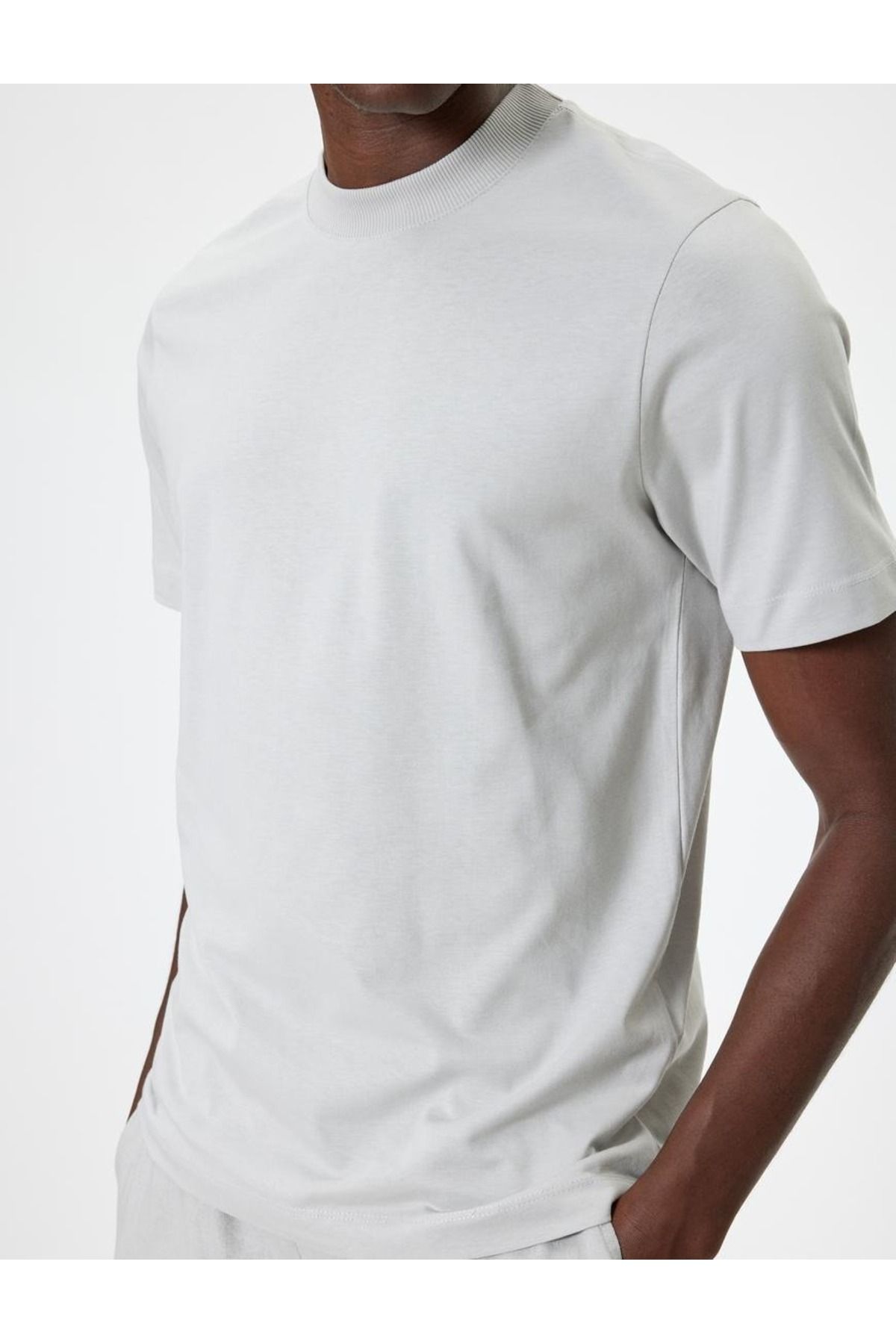 تیشرت مردانه خاکستری کوتون | TYC0857705420MSS000000009 اورجینال - تصویر 3