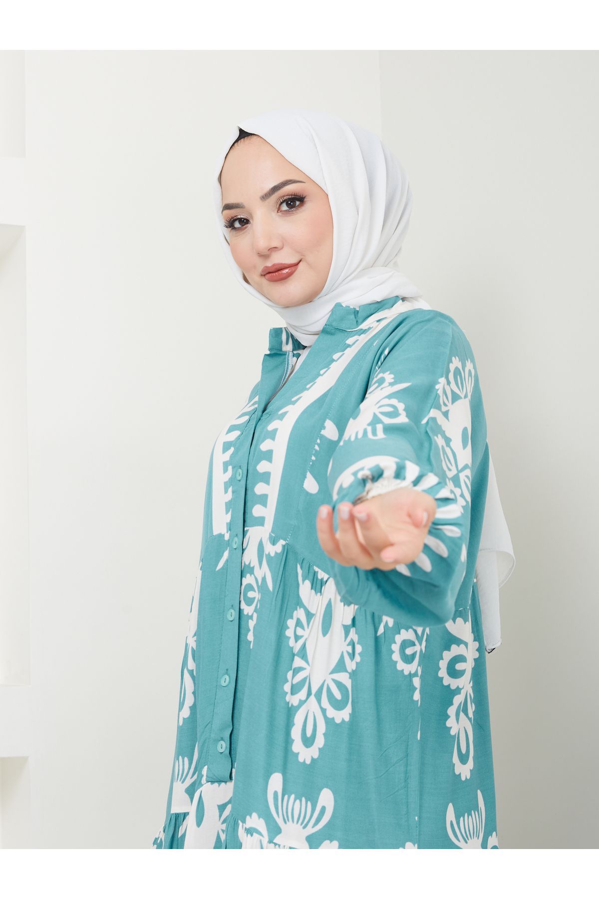 VOLT CLOTHİNG-Ethnisch gemustertes Damenkleid 6