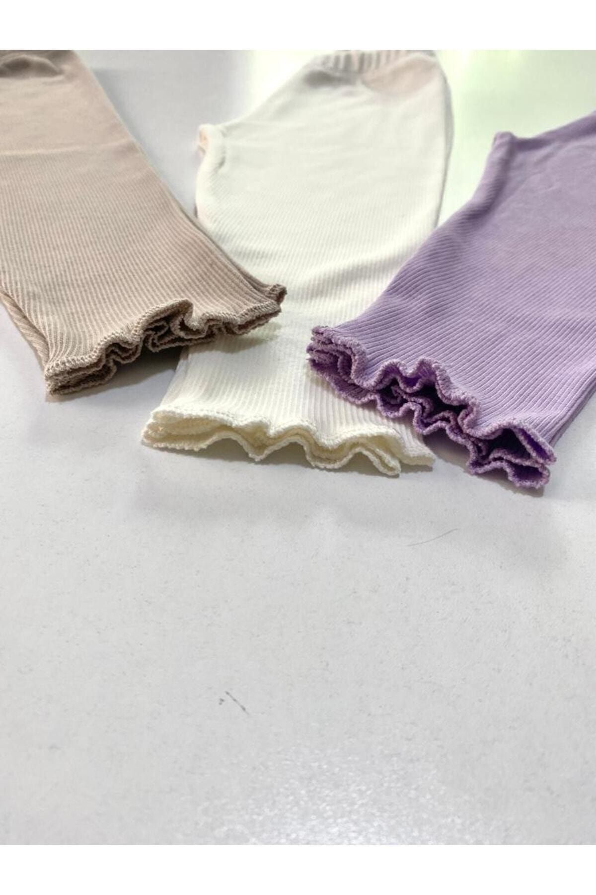 Ary Fitilli Esnek 3lü Bebek Taytı Çocuk Taytı Tek Alt fotoğrafı 3 (önizleme)