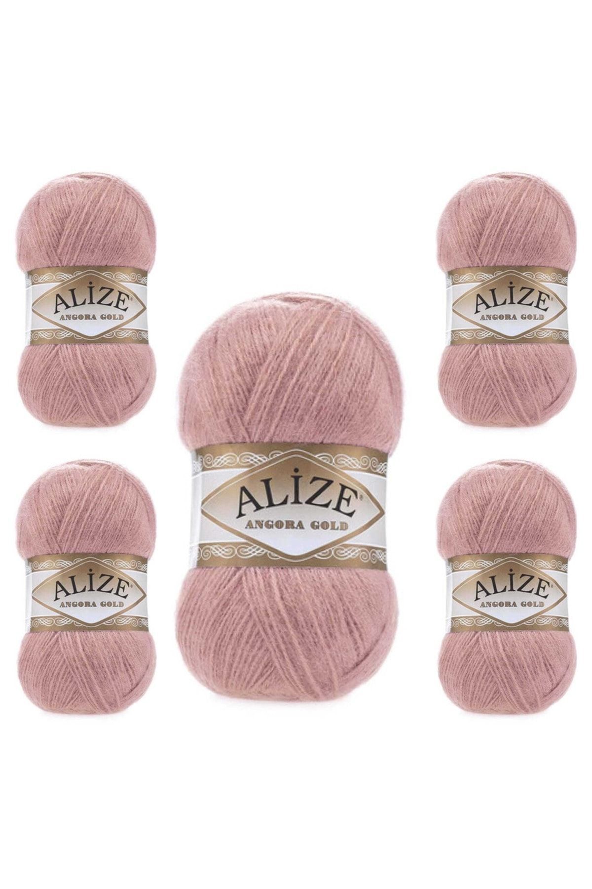 Ayzen Home Angora Gold Hand Knitting Lanyard 5 Pieces Package Color No : 144