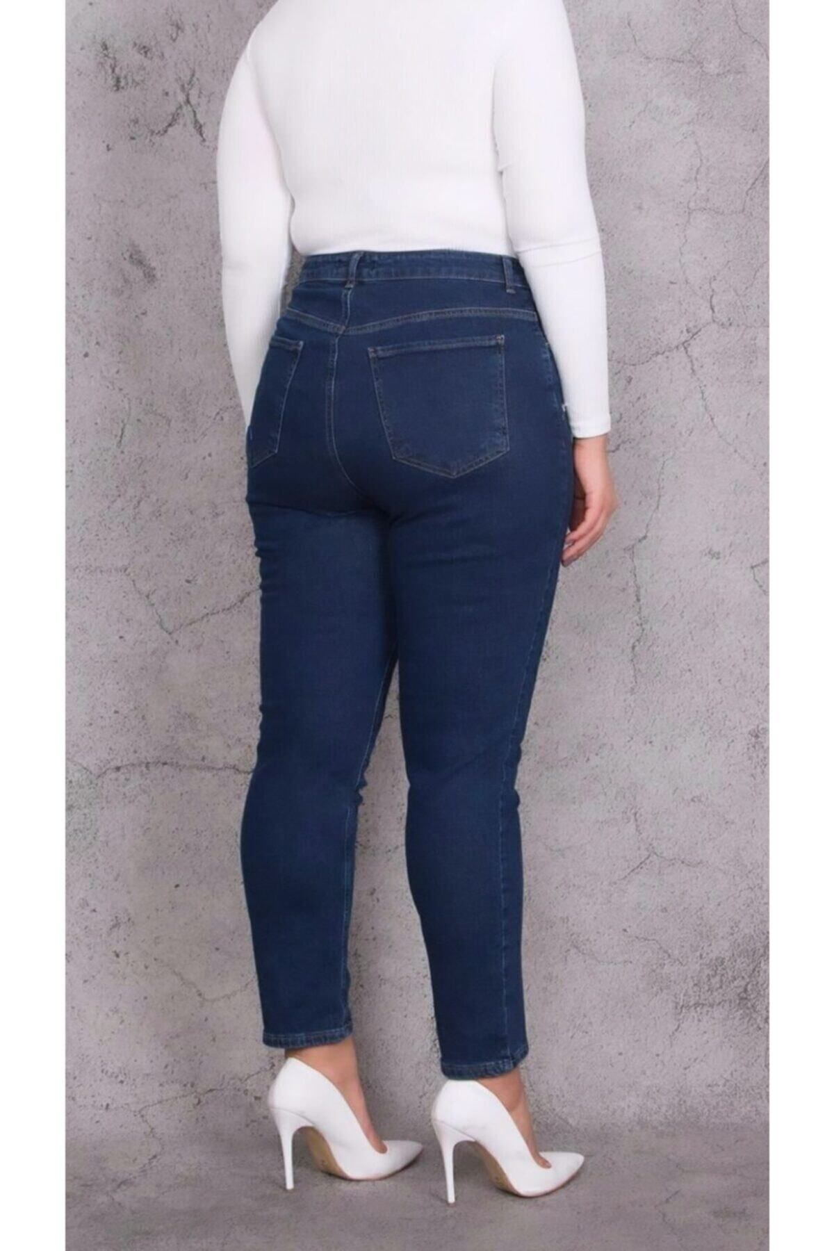 TRENDNATUREL-Plus Size Oversized Jeans Dark Blue S.o.l.m.a.z (COLLECTOR) We Have a Size Chart 4