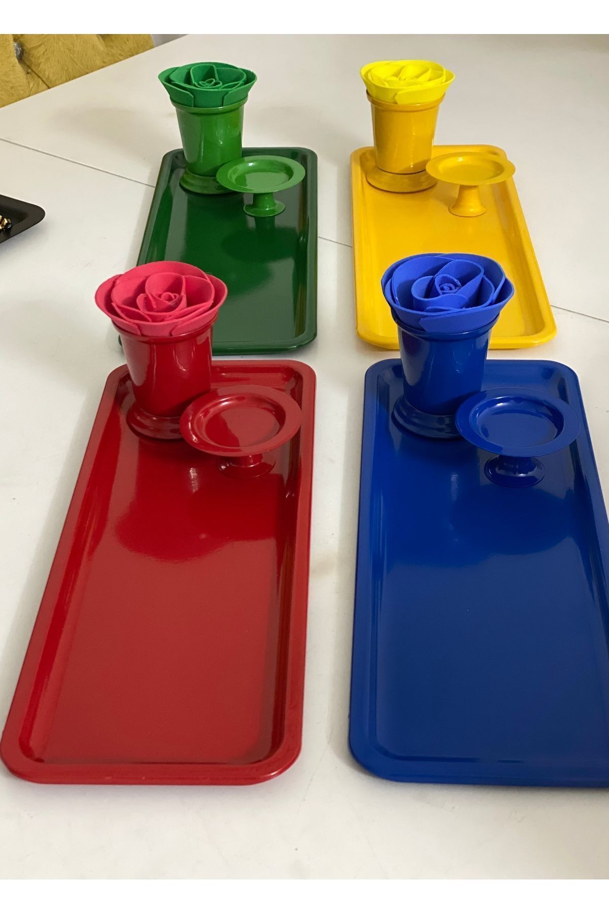 Elzem-4 COLOR SET RECTANGULAR TABLE INCLUDES ROSE BUCKET AND PASTA ROSE 3