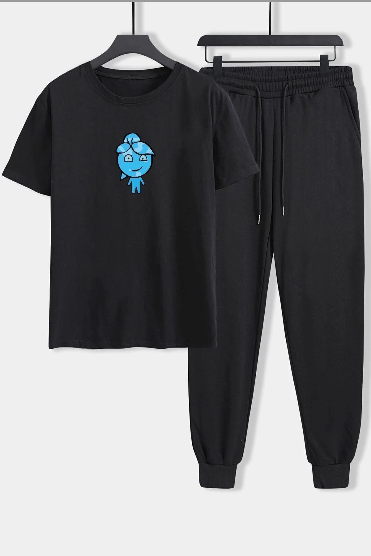 uyguntarz Dwuczęściowy Zestaw Dresów Unisex Z Nadrukiem Wodnego Awatara Unisex - 40