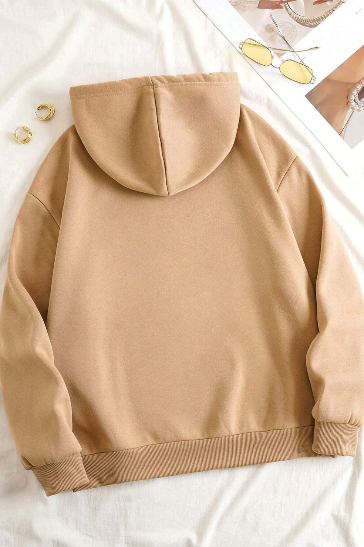 uyguntarz Klassisches bedrucktes Sweatshirt in Übergröße