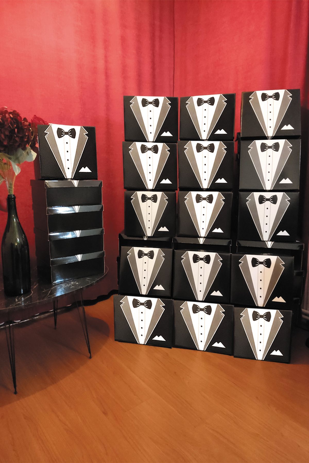 SABMAR Damat Nişan Bohçası Çeyiz Kolisi 10 Adet Orta Boy 31 x 42 x 12 Damat Kolisi 1. Kalite Sert Mukavva