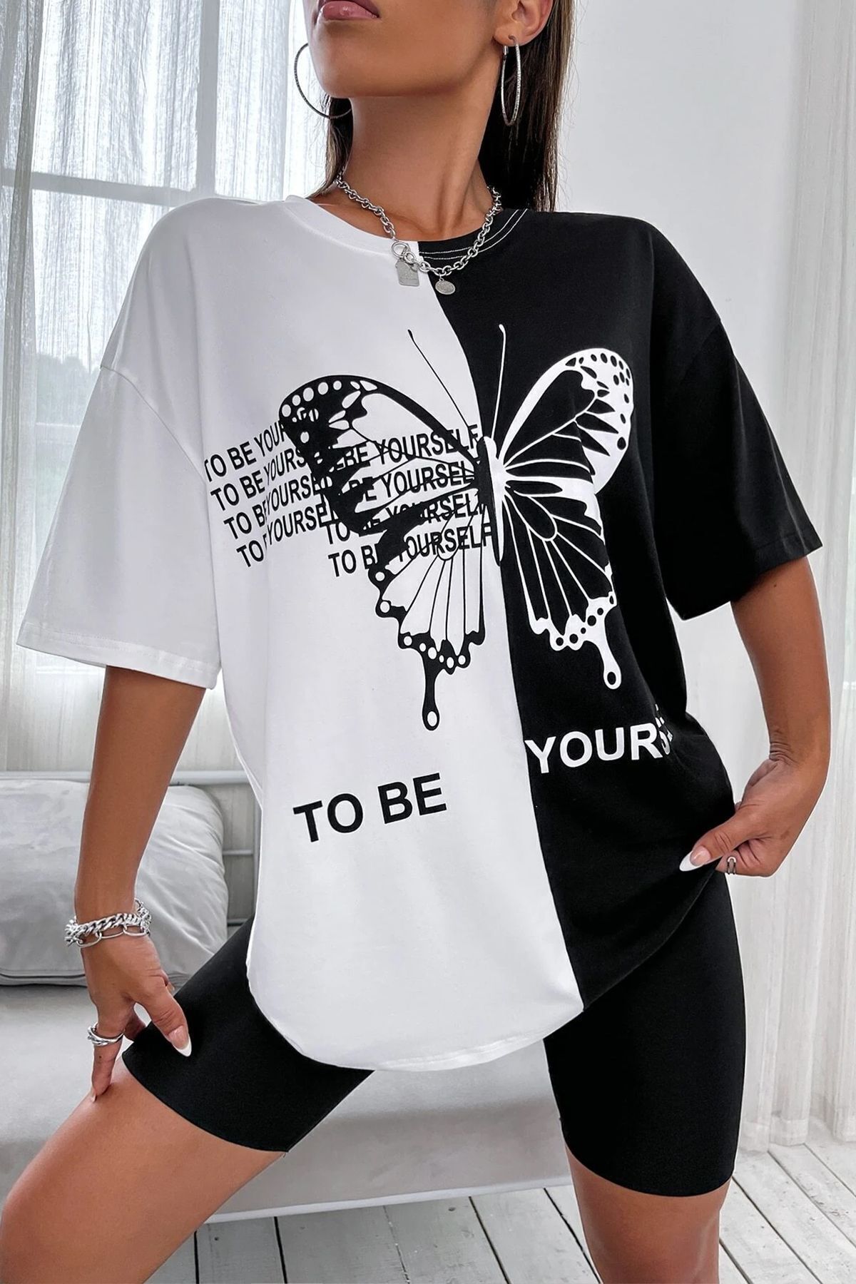 uyguntarz-Unisex T-Shirt mit Aufdruck „To Be Yourself“ 3