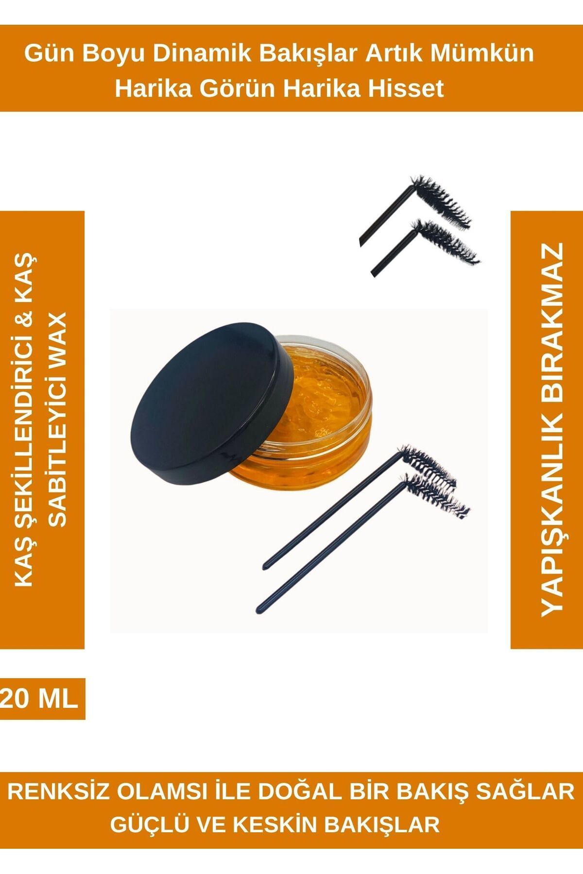 SETBEAUTY Kaş Sabitleyici & Kaş Şekillendirici Wax Besleyici Keratin Ve E Vitamin Içerikli Eyebrow Wax