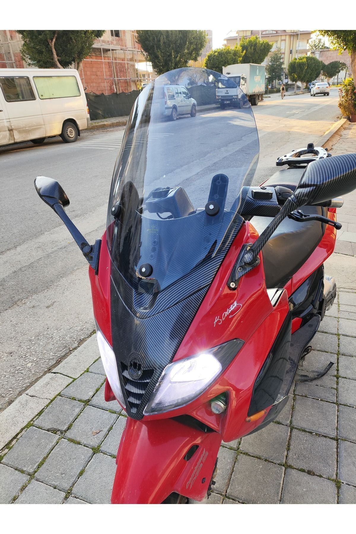 Gilera Nexus 500 Siperlik Ön Cam 2004-2008 Model 58cm Füme Renkli 4mm