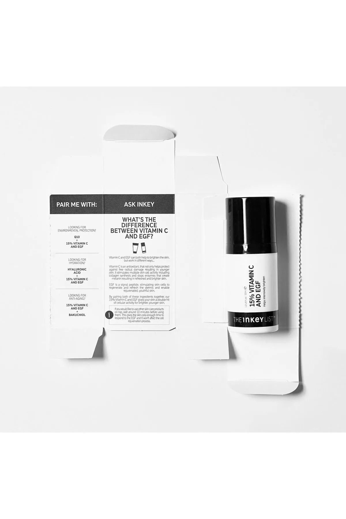 THE INKEY LIST-C Vitamin Parlak Ve Eşit Cilt Için Serum 30 ml C 15% And Egf 3