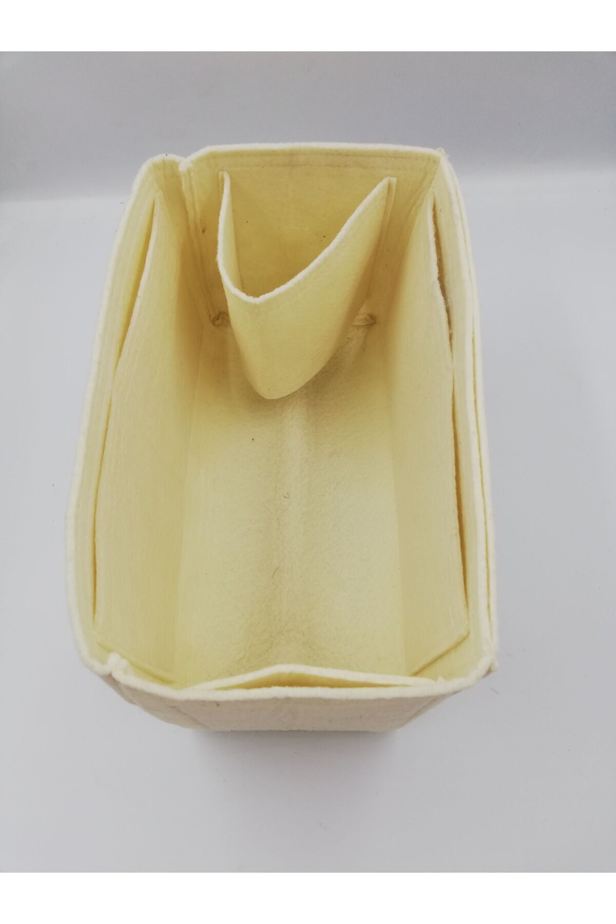 MARJİNAL W CLUB-Cream Colored Long and Large Single Drinking Bag - Organizer Inside 5