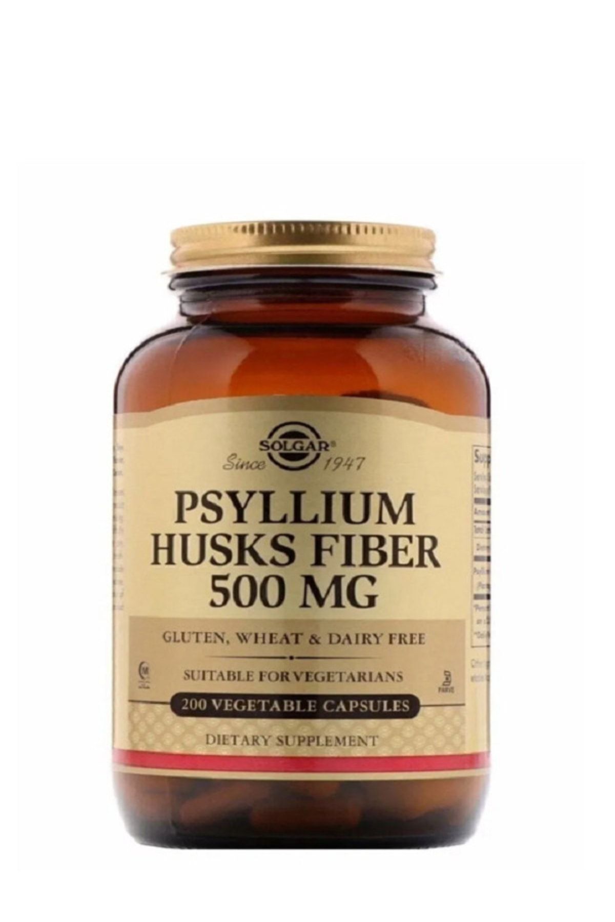 Solgar-200 Capsules Psyllium Husks Fiber - Pisilium Pisilium 2