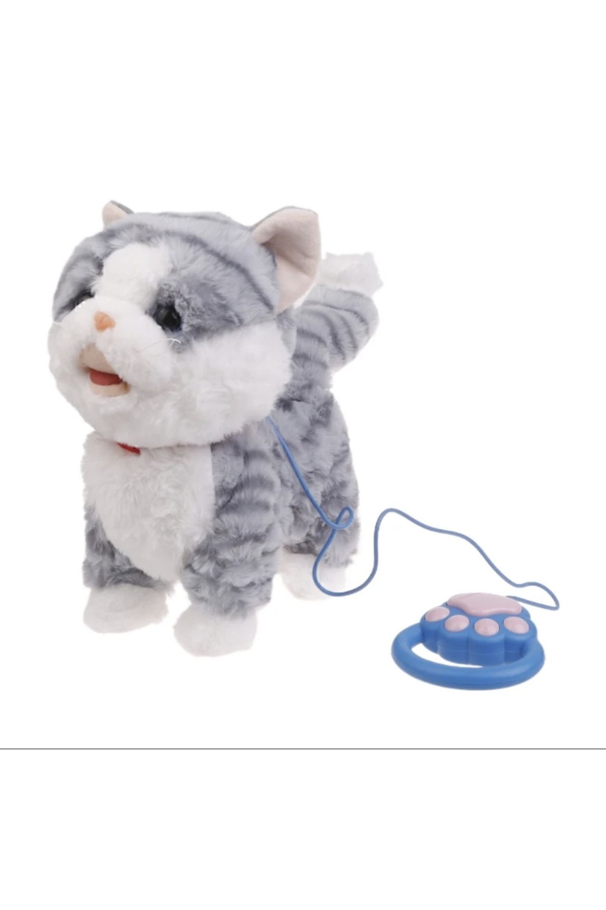 Otantik Home Sese Duyarlı Dokununca Miyavlayan Yürüyen Tasmalı Kedi Kedicik Dogumgünü Hediye Çocuk