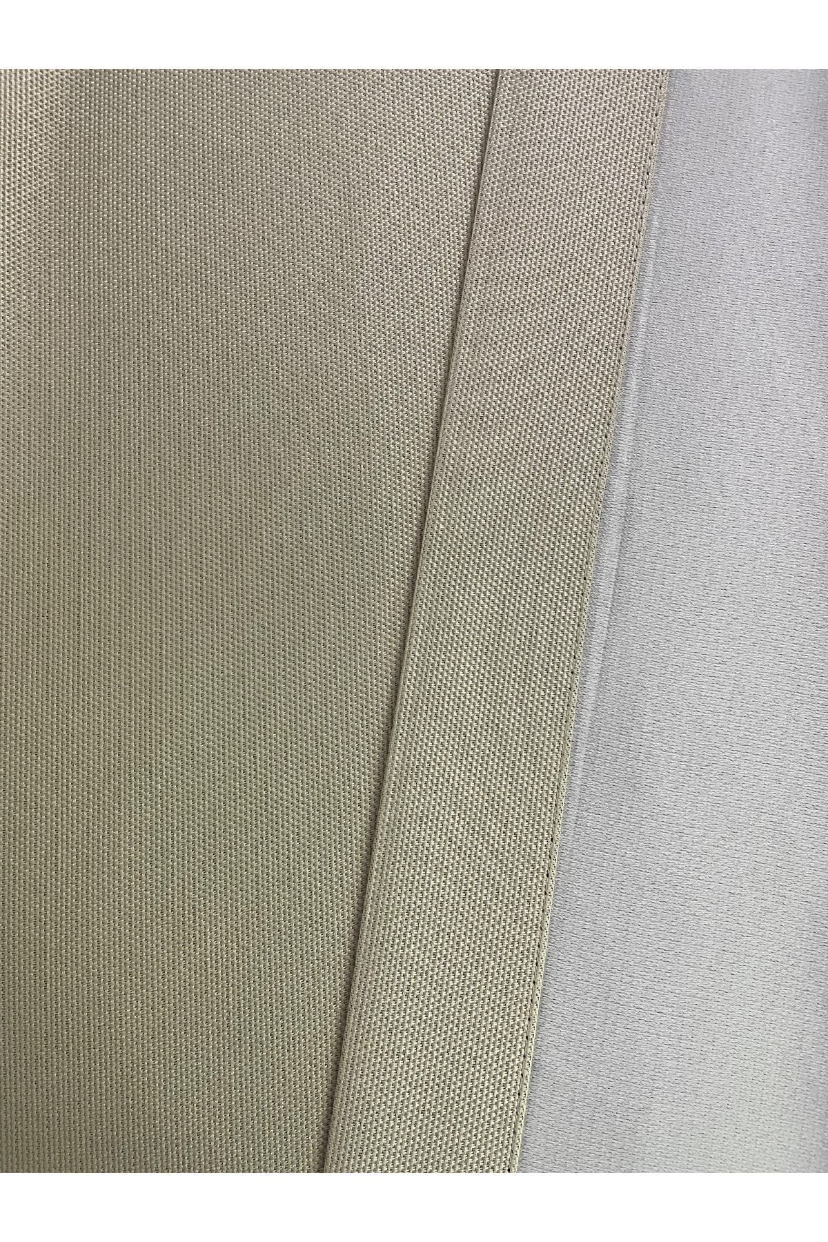 OnyxHome-Ecru Colored Linen Look Double Blackout Blackout Curtain 3