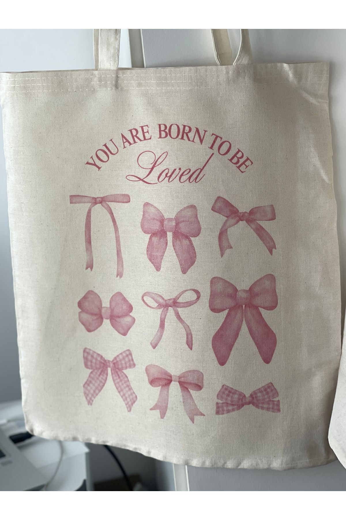 Bows Coquette Kurdeleler Y2k Retro Unisex Bez Çanta Tote Bag